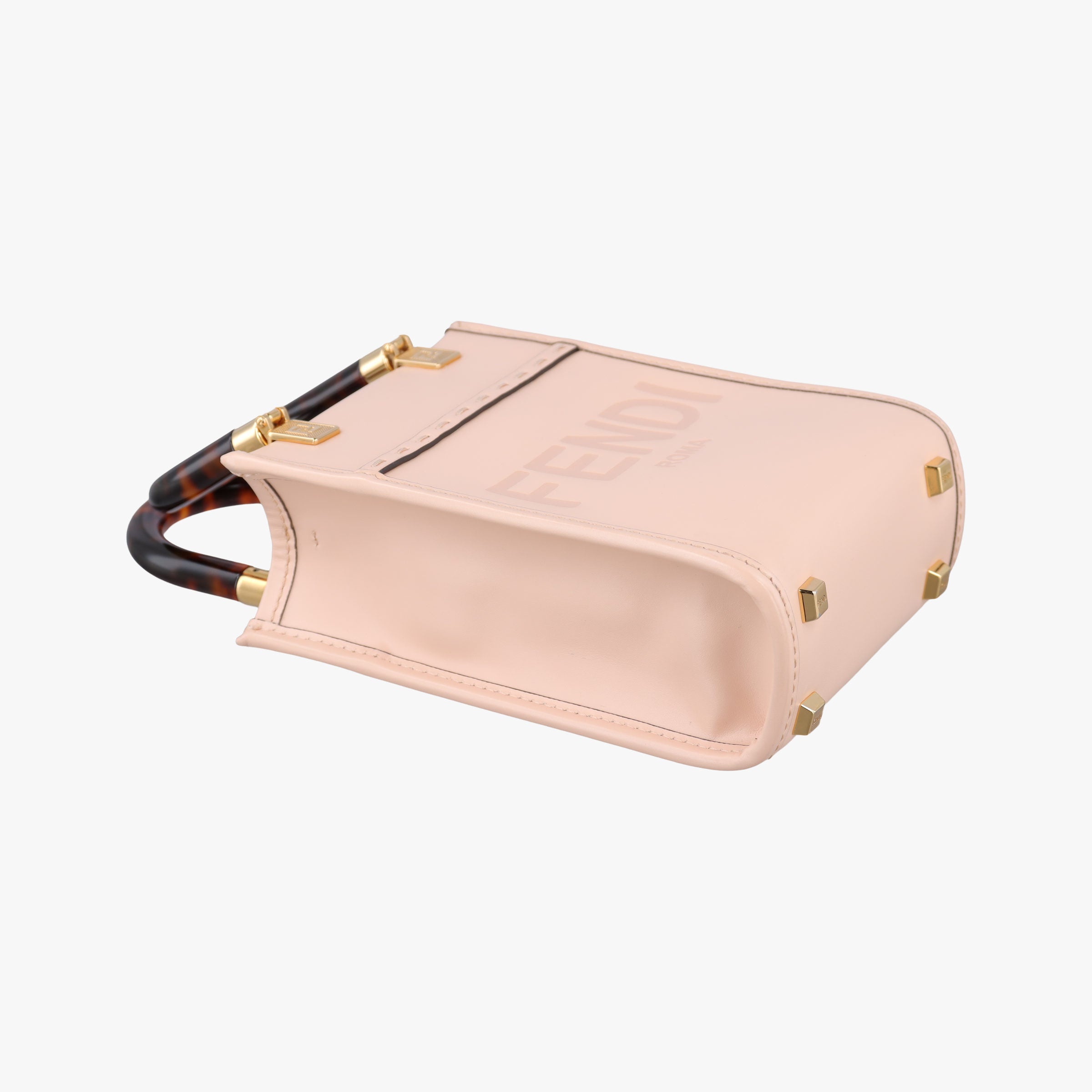 Pre-owned Fendi MINI SUNSHINE SHOPPER Pink Leather 8BS051 shoulderbag | stylenewstar
