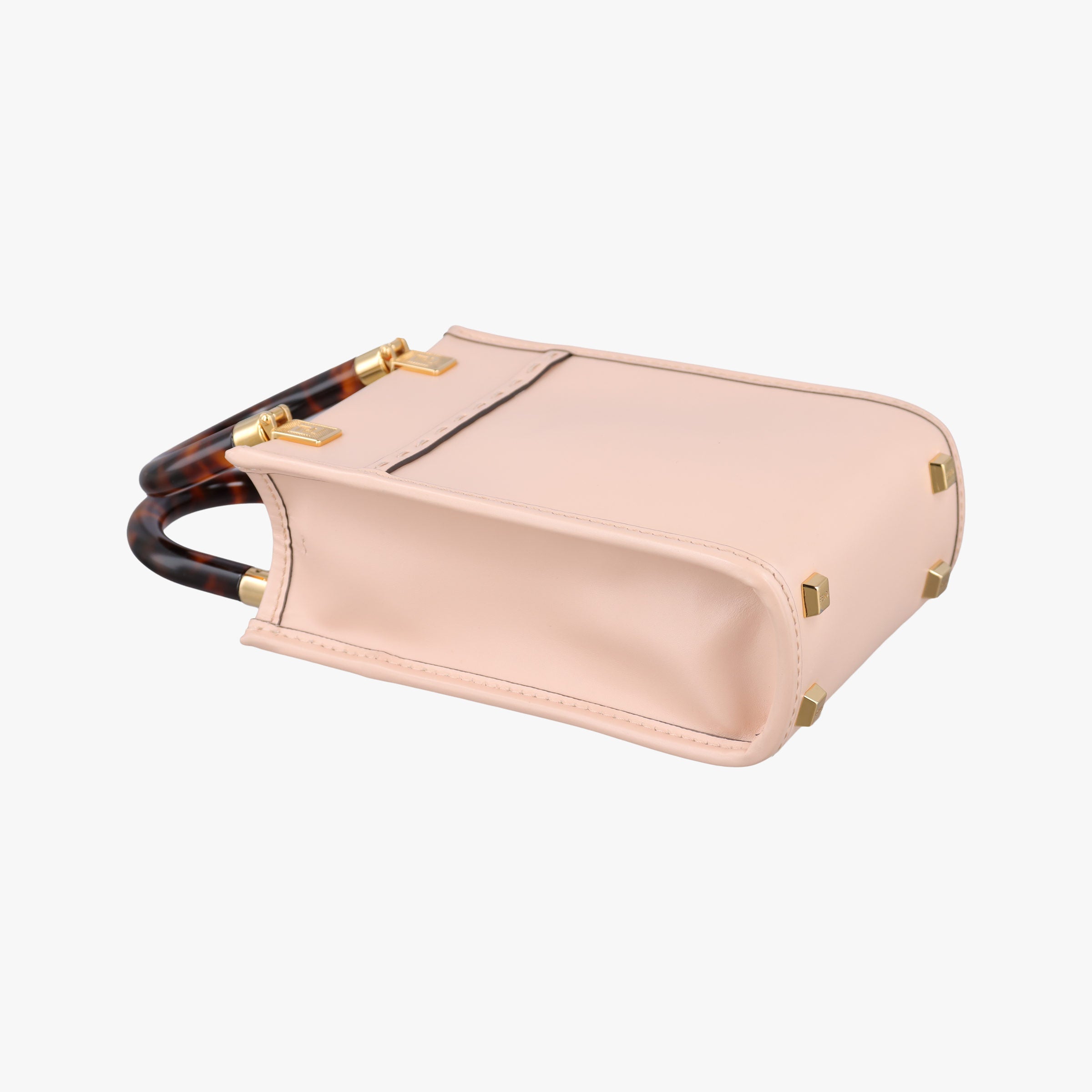 Pre-owned Fendi MINI SUNSHINE SHOPPER Pink Leather 8BS051 shoulderbag | stylenewstar