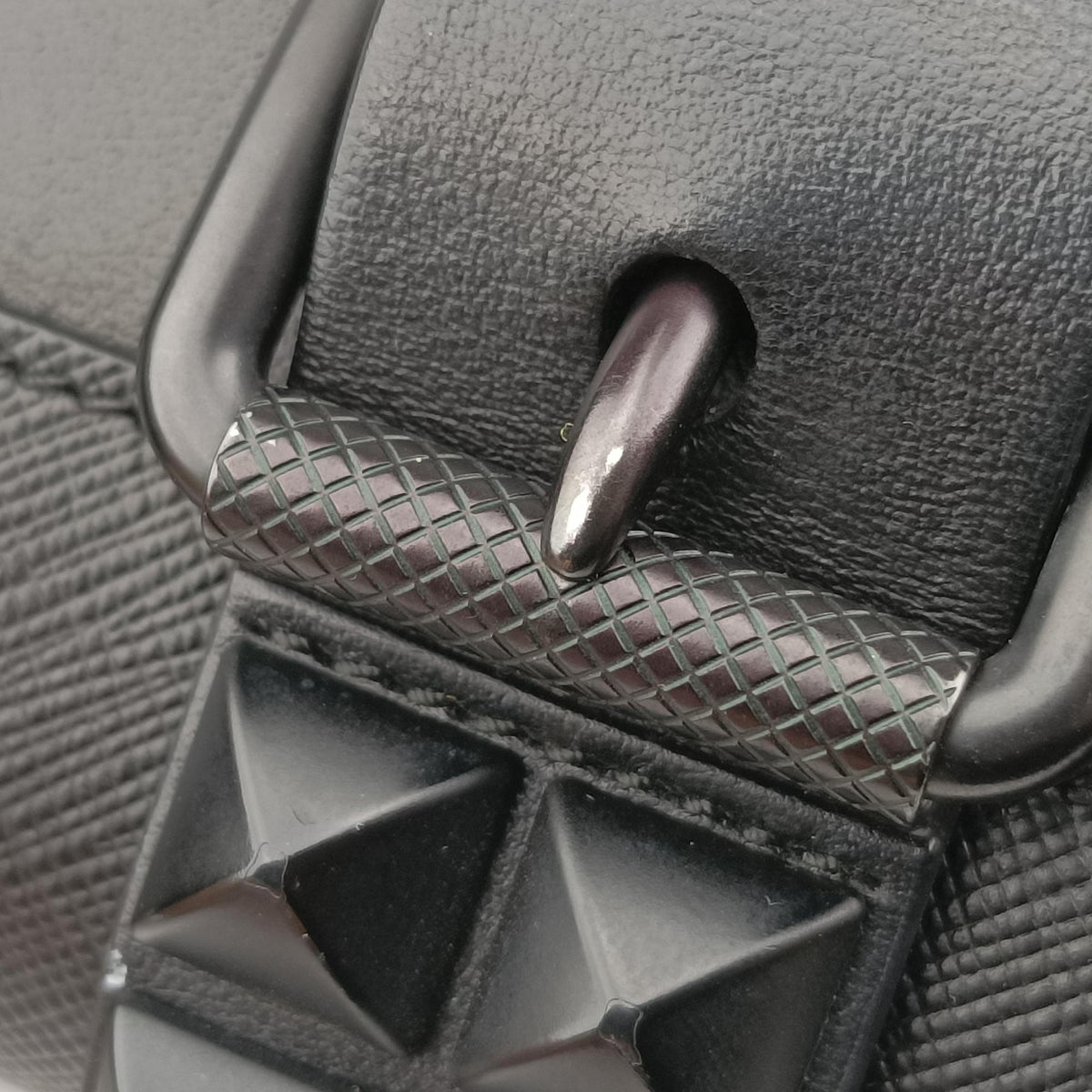 Secondhand Prada Electra Studded Black Leather 1BD120 shoulderbag | stylenewstar