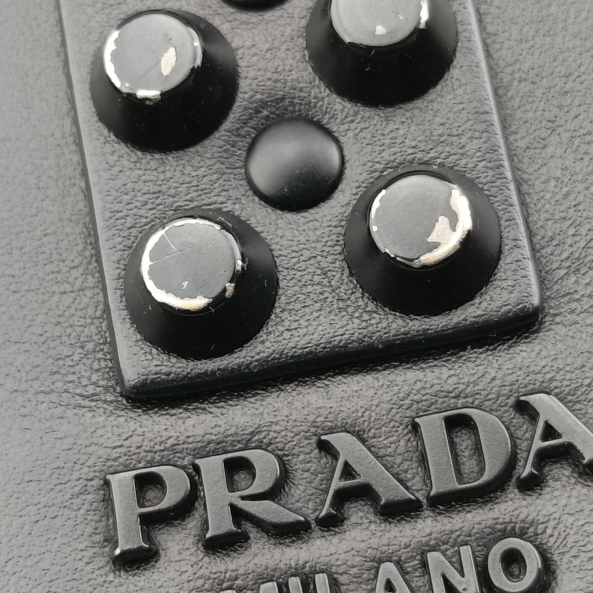 Secondhand Prada Electra Studded Black Leather 1BD120 shoulderbag | stylenewstar