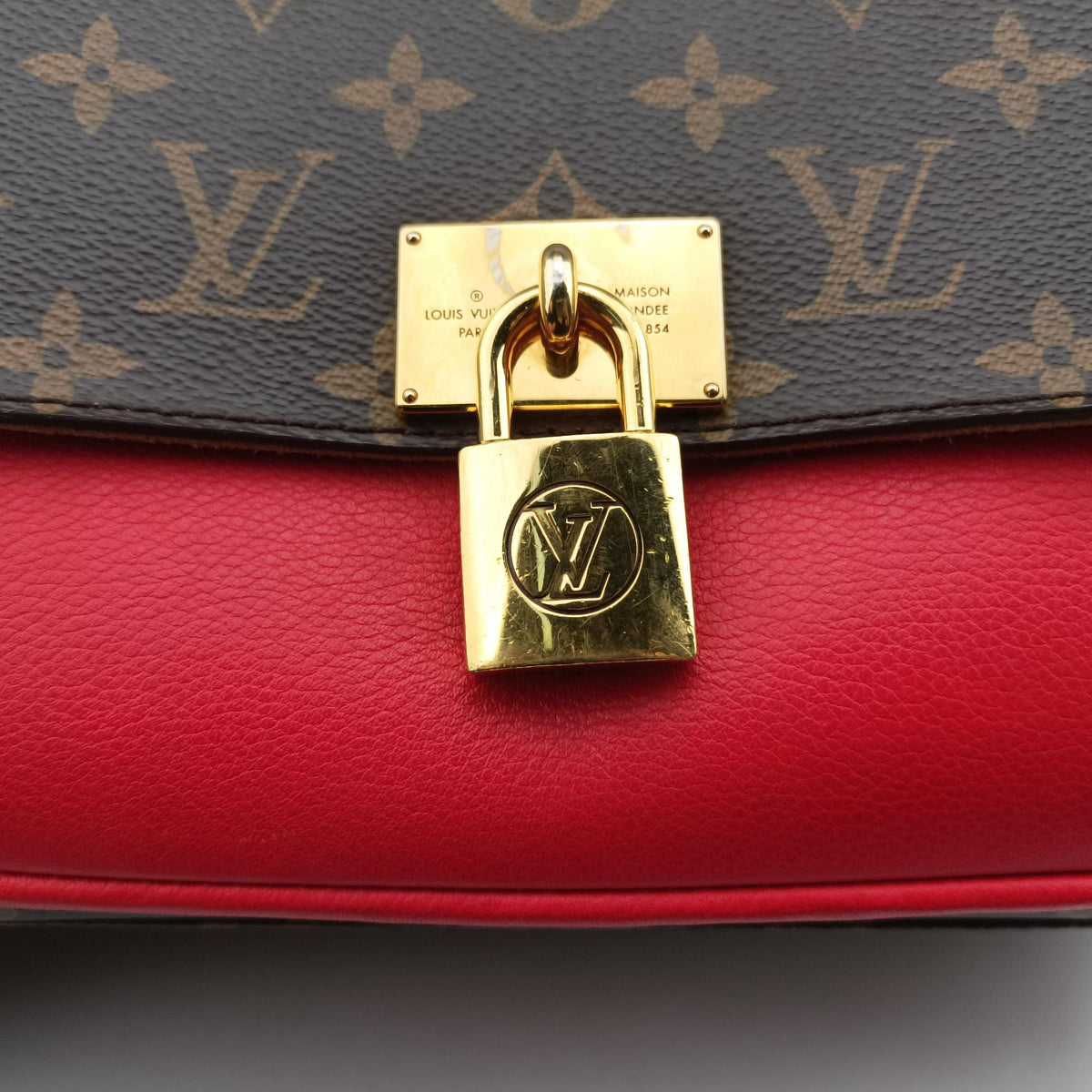 Vintage Louis Vuitton MARIGNAN Brown×COQUELICOT Monogram Canvas×calf leather M44544 shoulderbag | stylenewstar