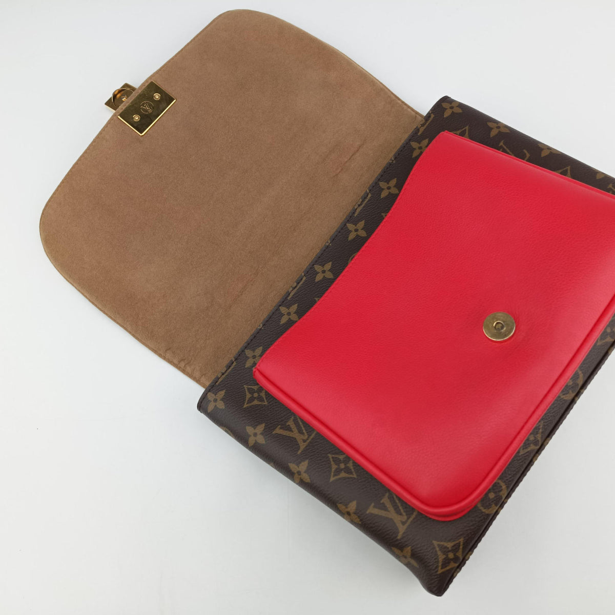 Vintage Louis Vuitton MARIGNAN Brown×COQUELICOT Monogram Canvas×calf leather M44544 shoulderbag | stylenewstar