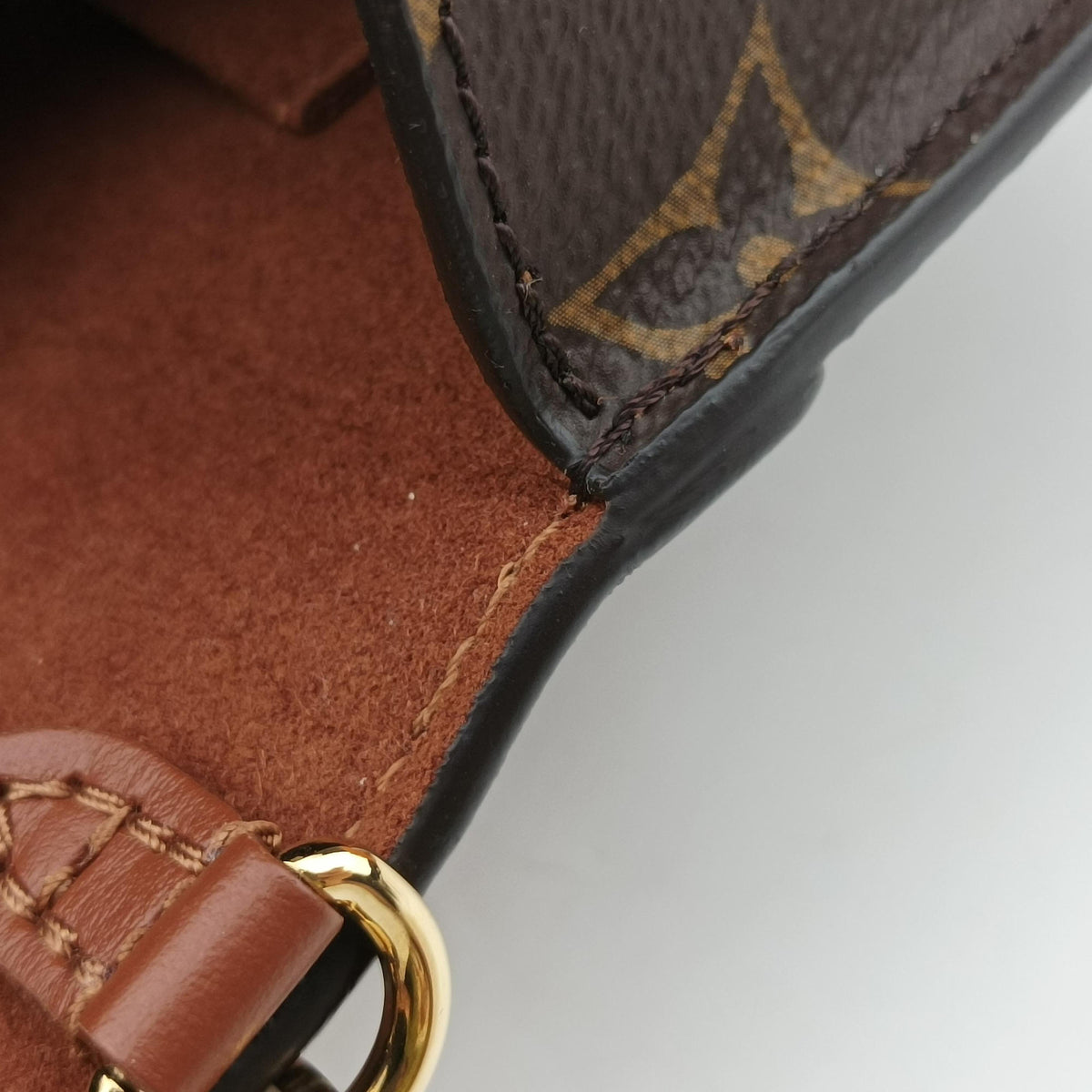 Pre-owned Louis Vuitton Padlock on strap Brown Monogram canvas×calf leather M80763 shoulderbag | stylenewstar