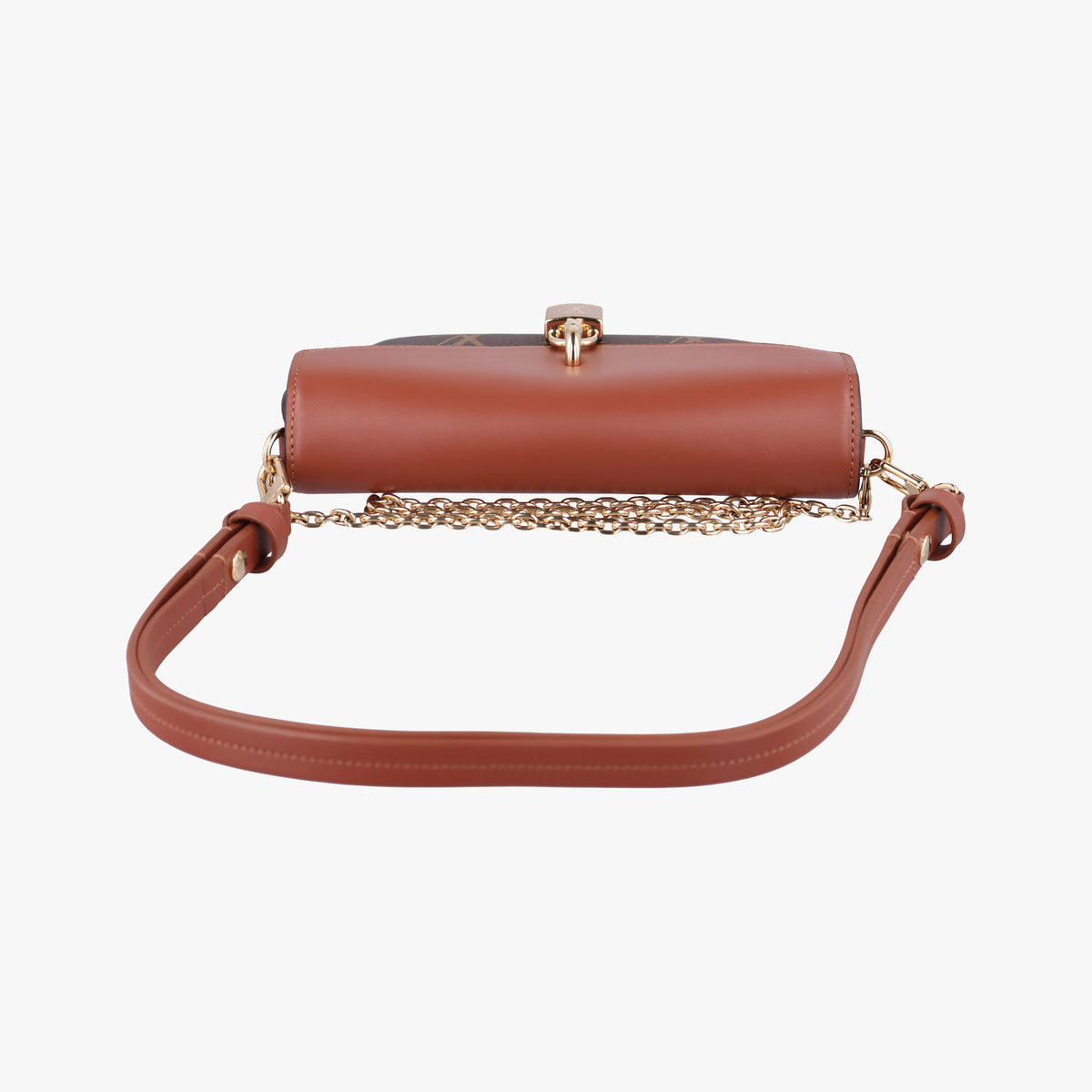 Pre-owned Louis Vuitton Padlock on strap Brown Monogram canvas×calf leather M80763 shoulderbag | stylenewstar