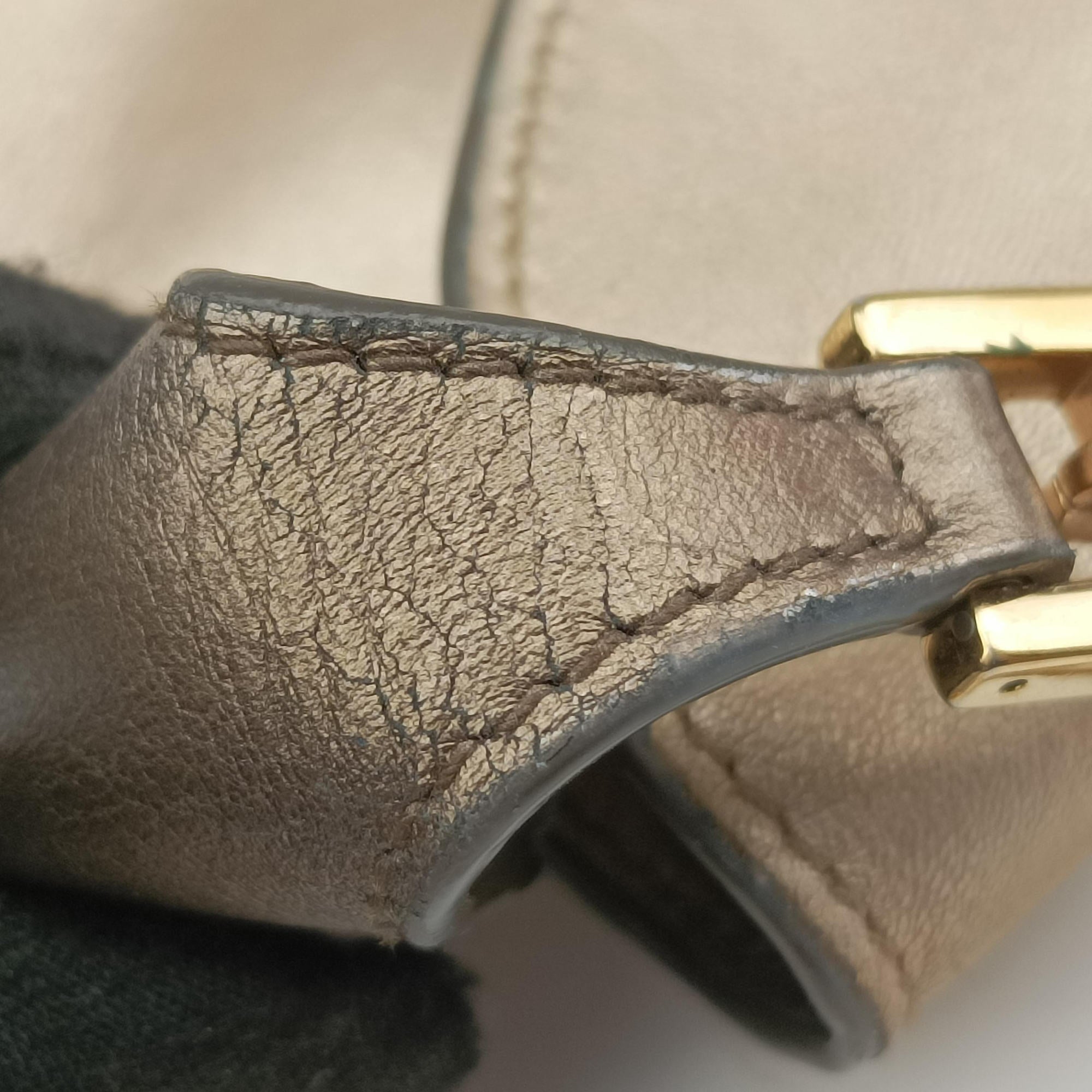 Secondhand Gucci tiger head Golden Leather 001.41 shoulderbag | stylenewstar