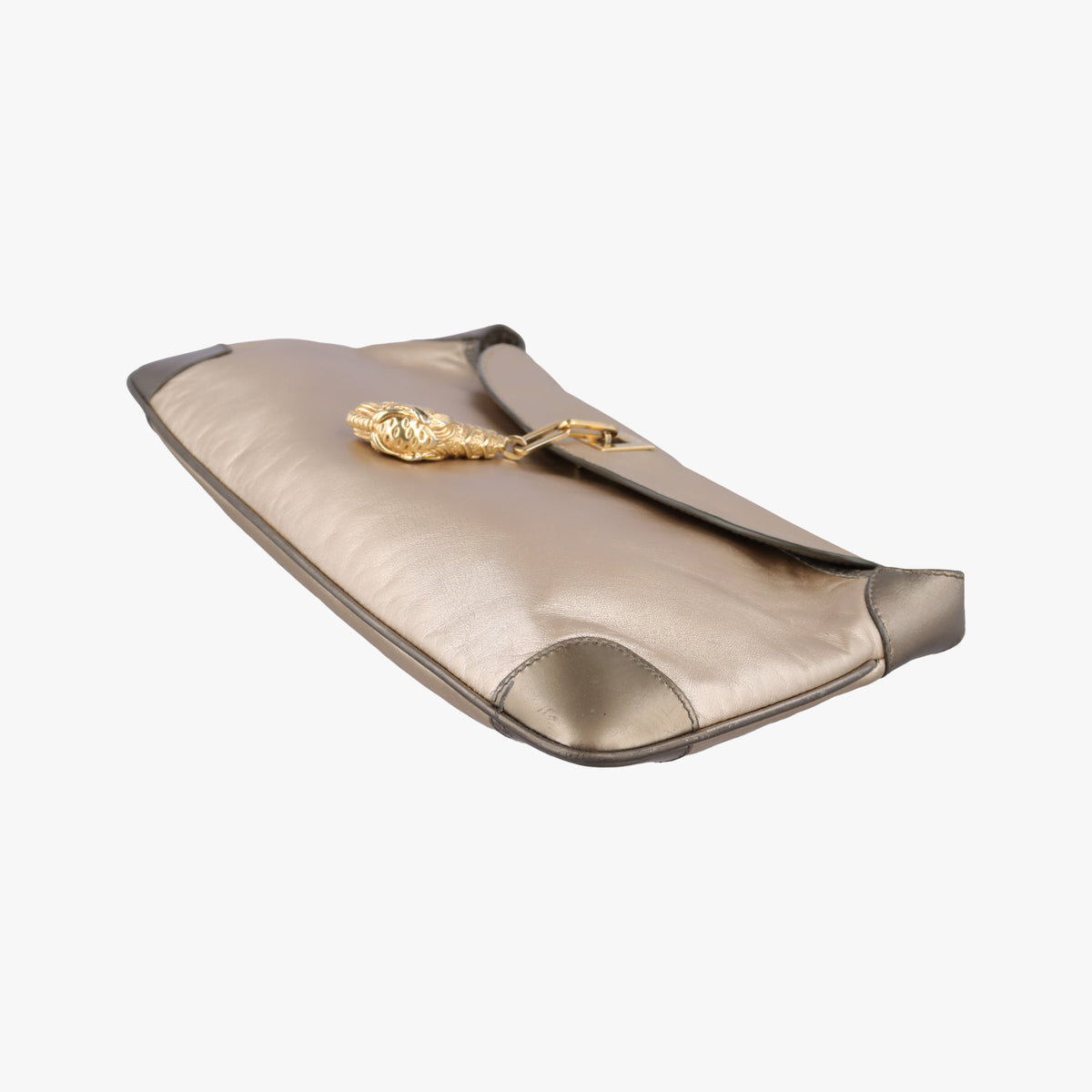 Secondhand Gucci tiger head Golden Leather 001.41 shoulderbag | stylenewstar