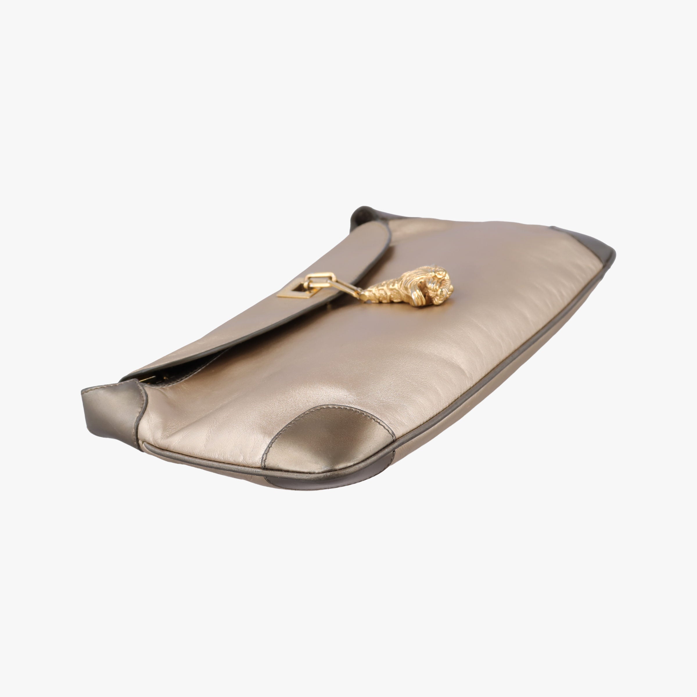 Secondhand Gucci tiger head Golden Leather 001.41 shoulderbag | stylenewstar