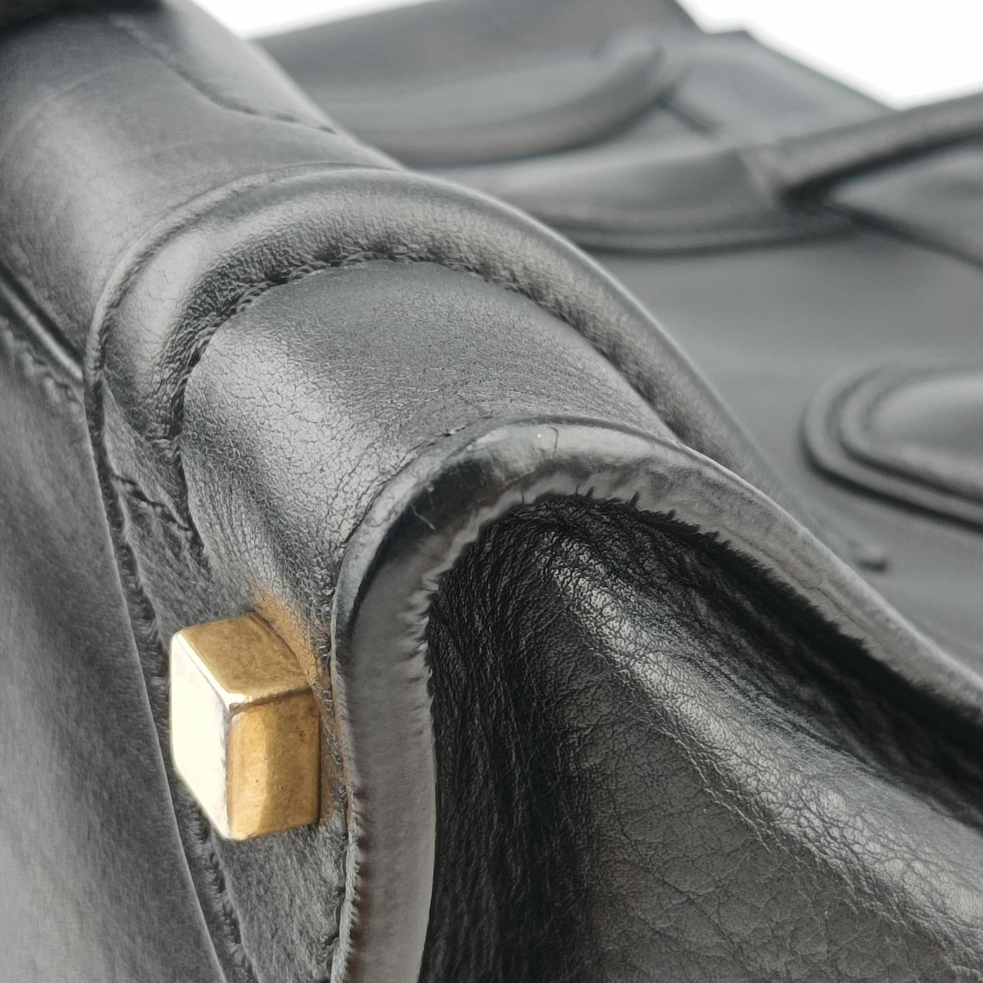 Pre-owned Celine Luggage Micro shopper Black Leather  handbag | stylenewstar
