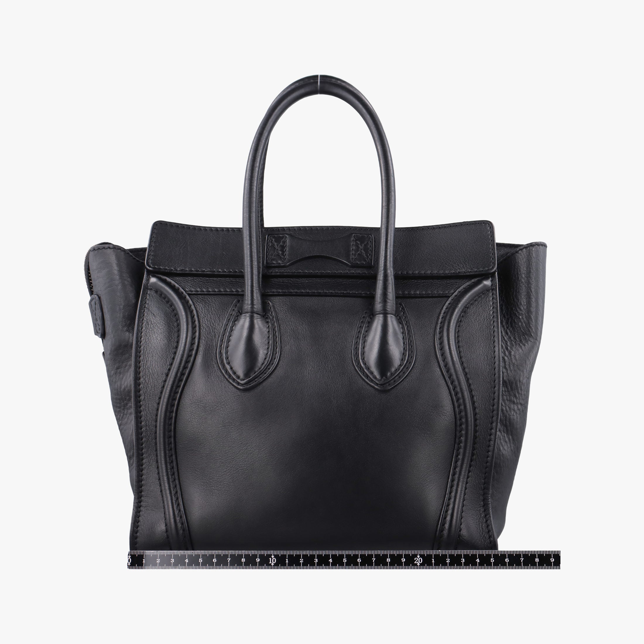 Pre-owned Celine Luggage Micro shopper Black Leather  handbag | stylenewstar