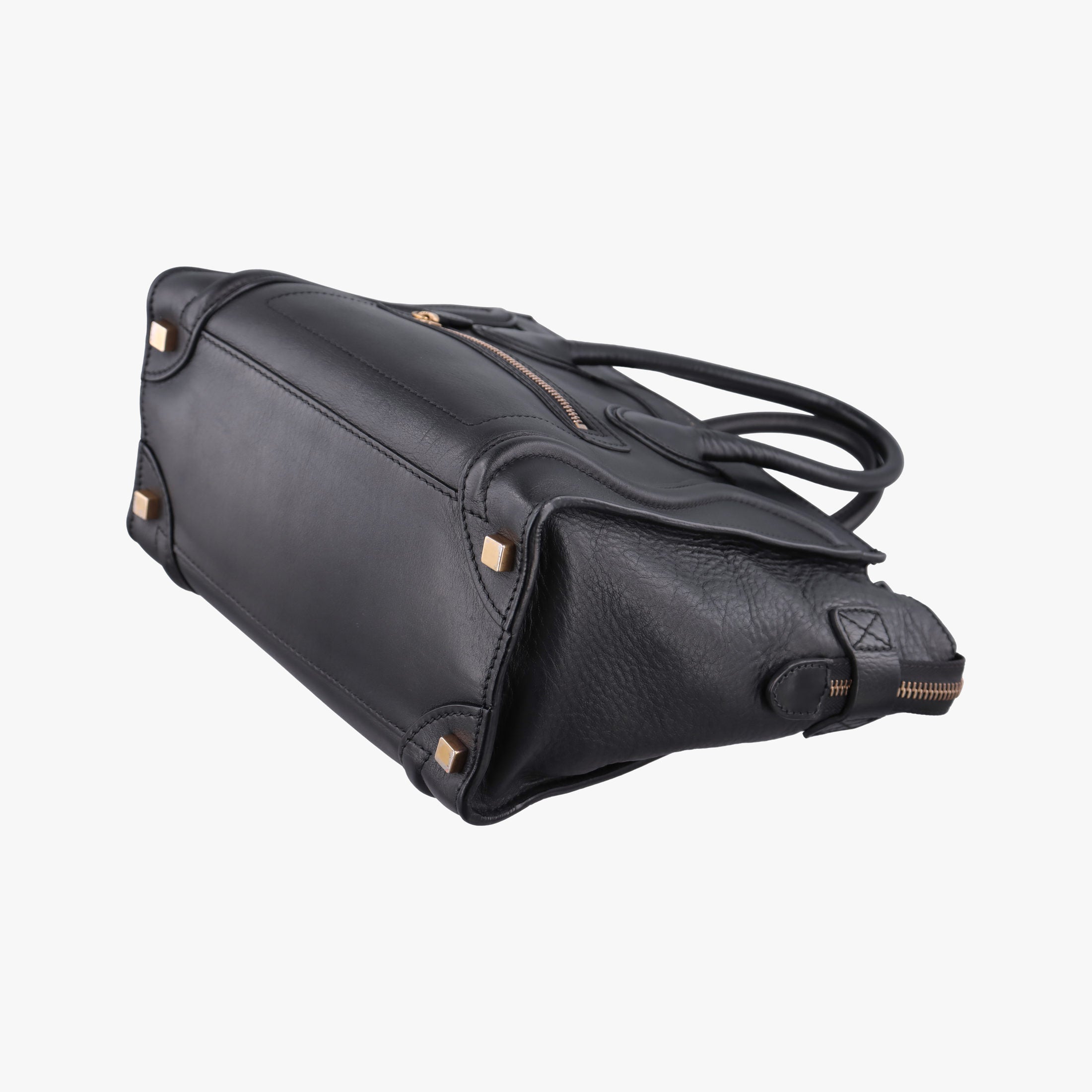 Pre-owned Celine Luggage Micro shopper Black Leather  handbag | stylenewstar