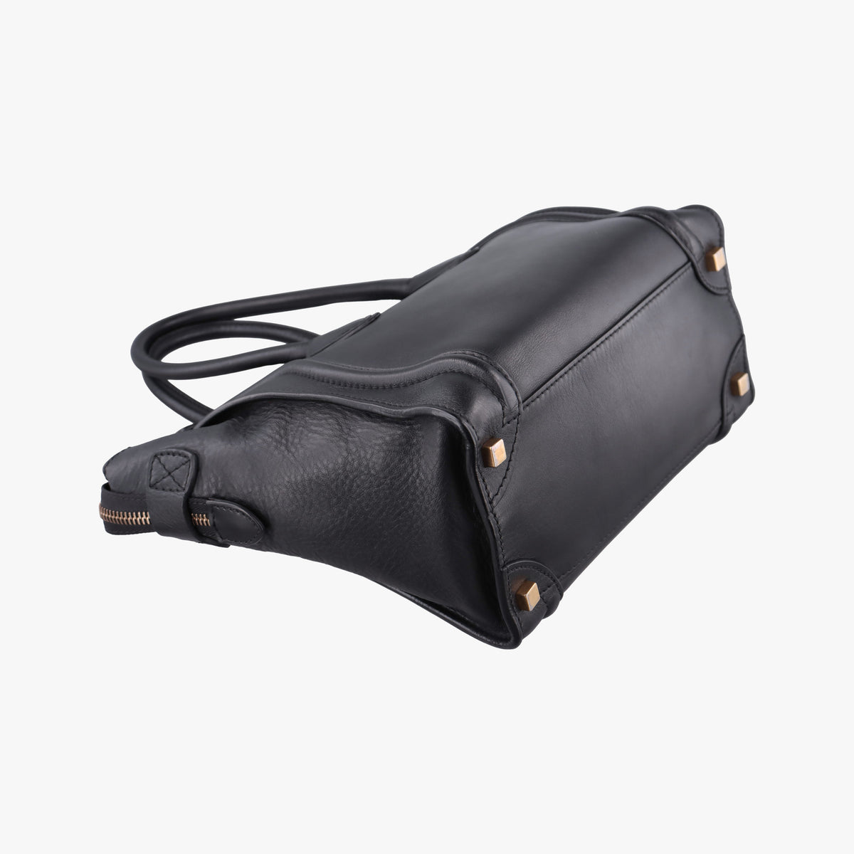 Pre-owned Celine Luggage Micro shopper Black Leather  handbag | stylenewstar