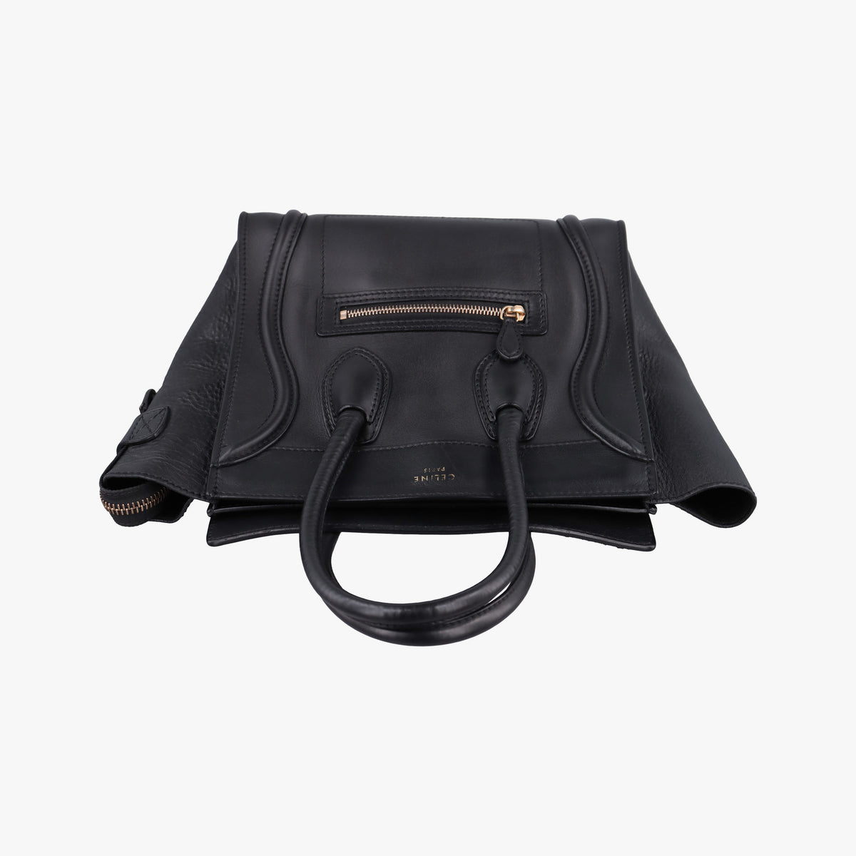 Pre-owned Celine Luggage Micro shopper Black Leather  handbag | stylenewstar