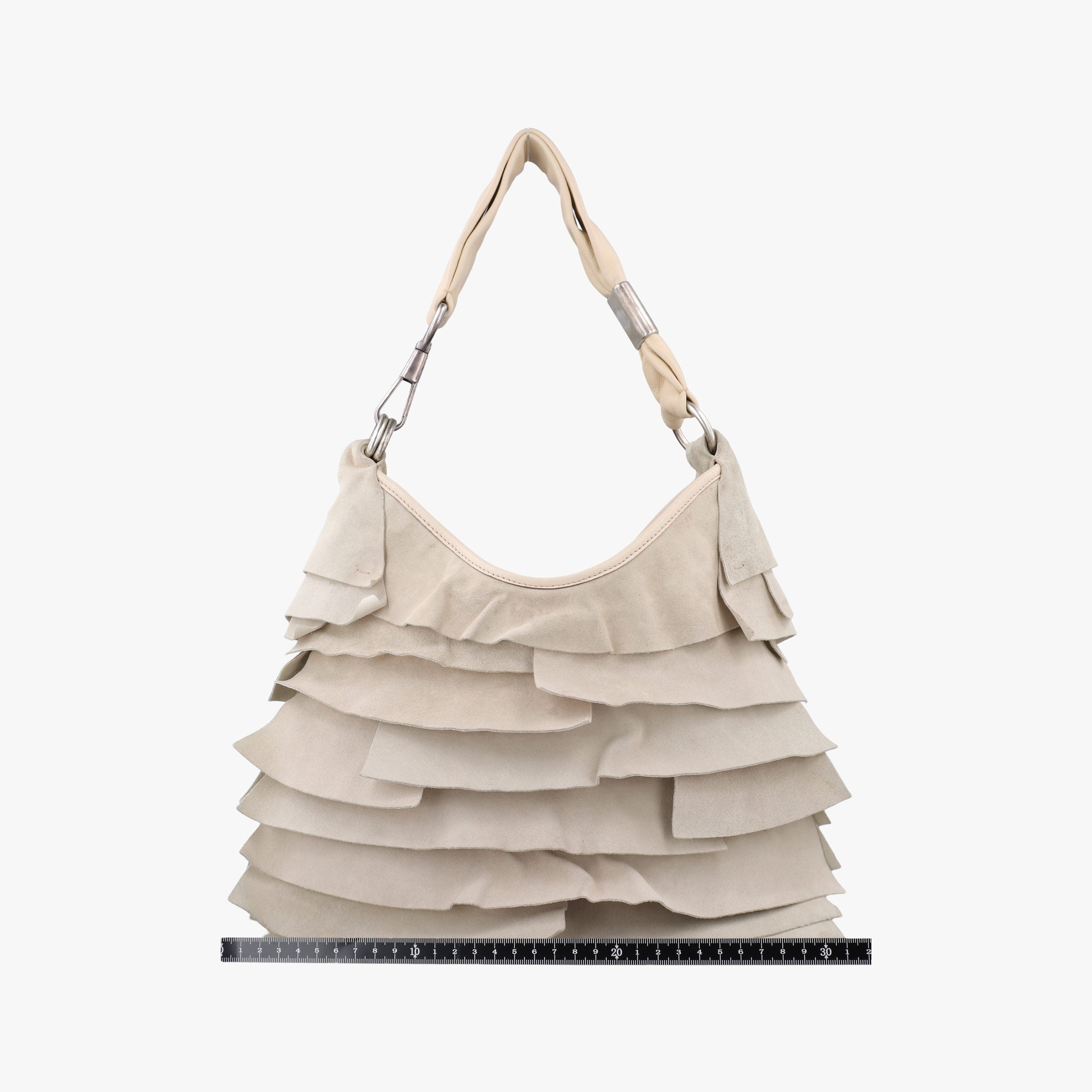 Pre-owned Yves Saint Laurent Mombasa Beige Suede 122245 handbag | stylenewstar