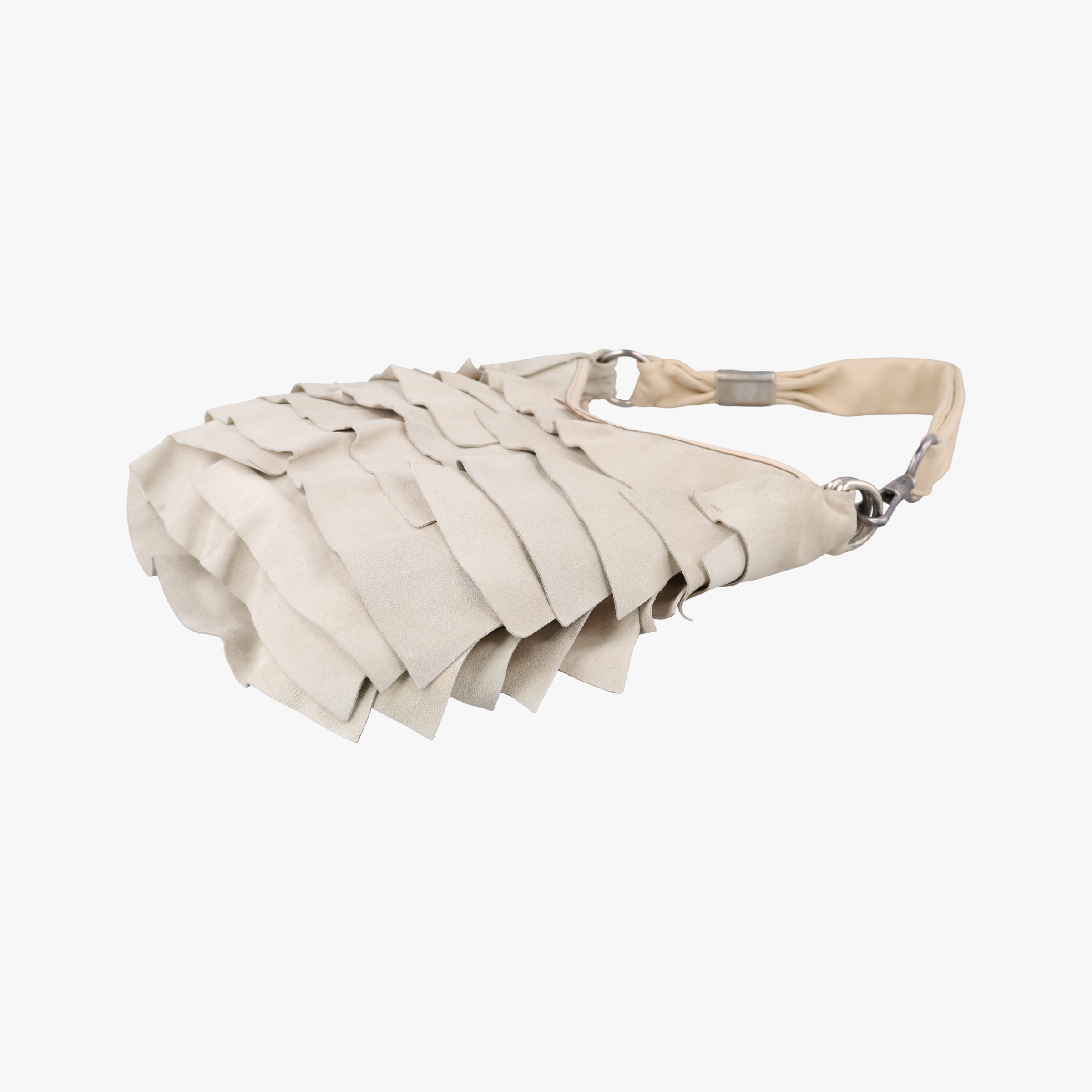 Pre-owned Yves Saint Laurent Mombasa Beige Suede 122245 handbag | stylenewstar