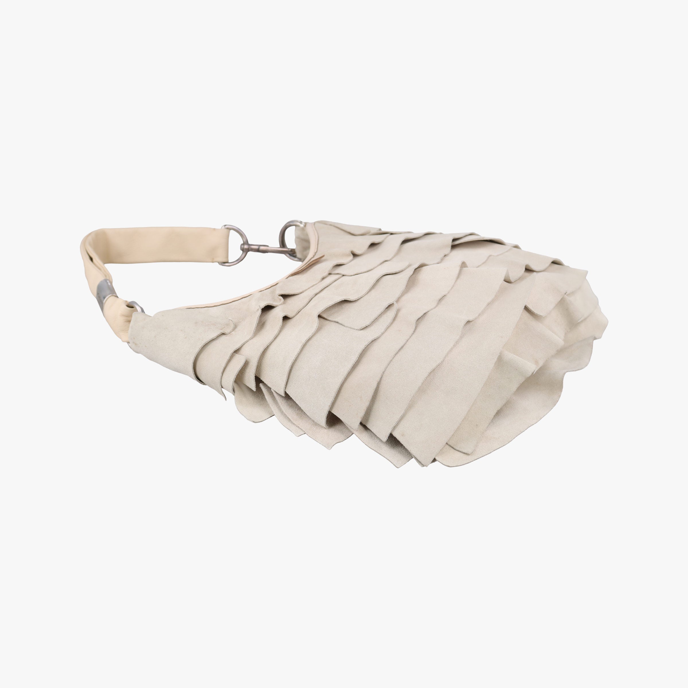 Pre-owned Yves Saint Laurent Mombasa Beige Suede 122245 handbag | stylenewstar