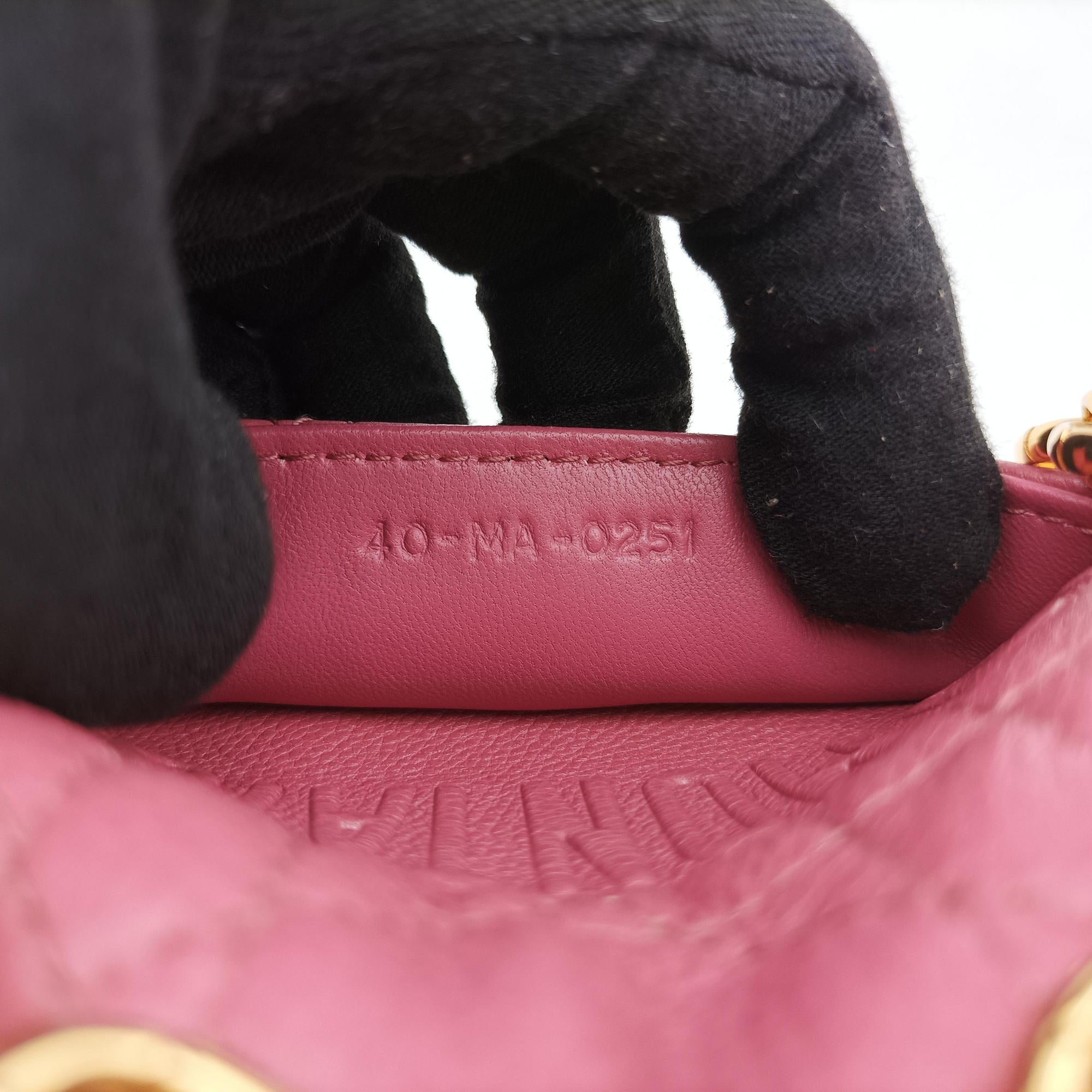 Pre-owned Christian Dior Caro micro Pink Leather  shoulderbag | stylenewstar