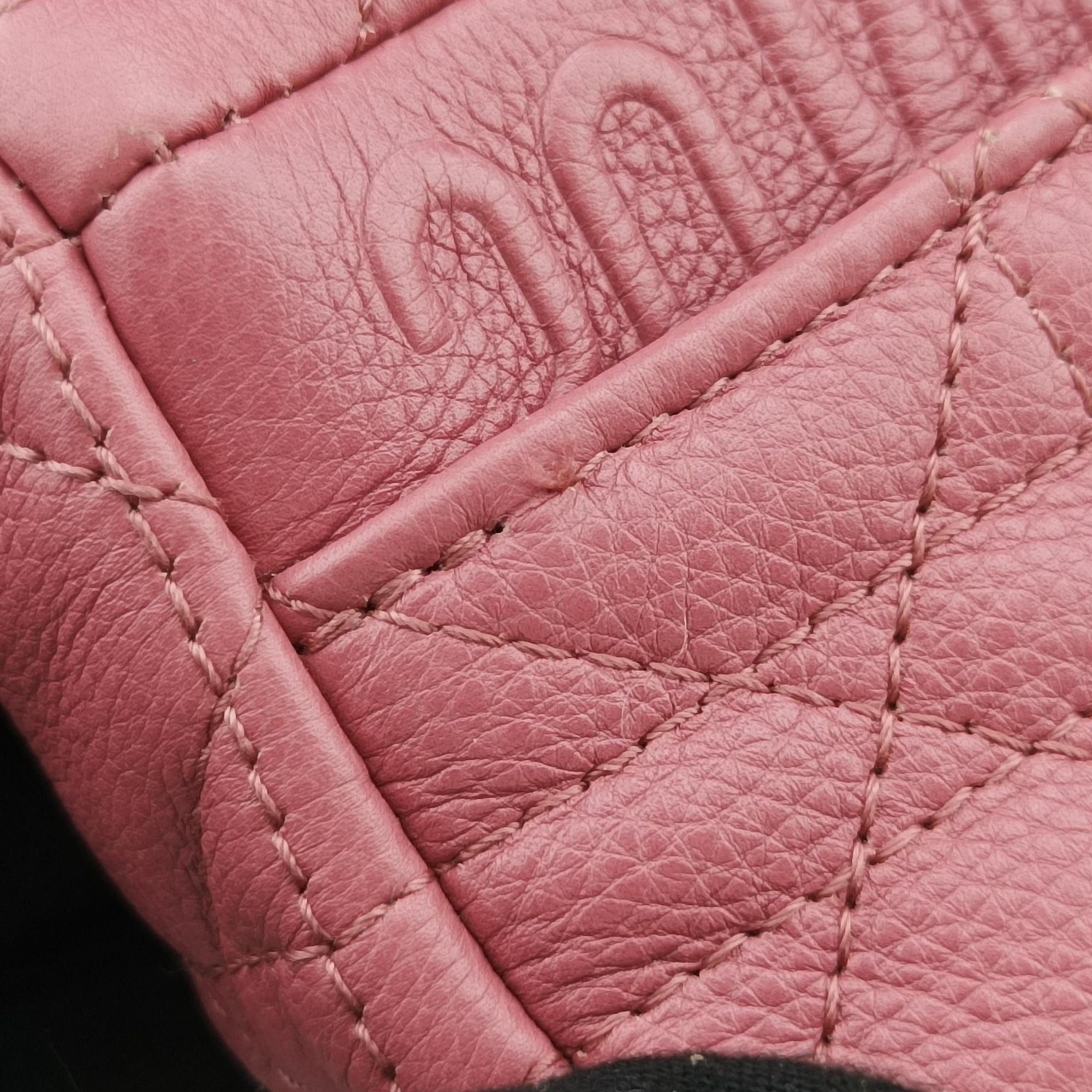Pre-owned Christian Dior Caro micro Pink Leather  shoulderbag | stylenewstar