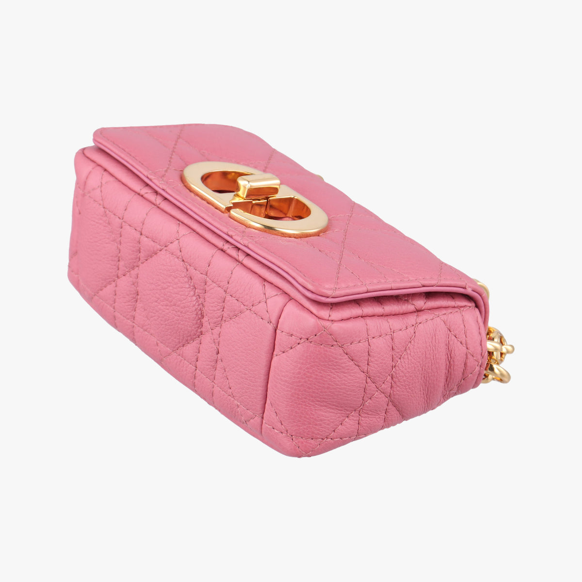 Pre-owned Christian Dior Caro micro Pink Leather  shoulderbag | stylenewstar