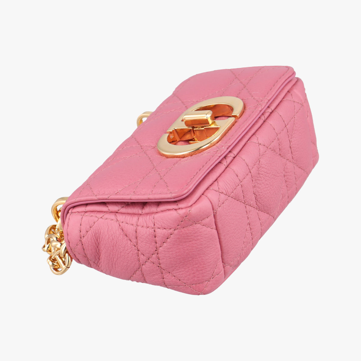 Pre-owned Christian Dior Caro micro Pink Leather  shoulderbag | stylenewstar
