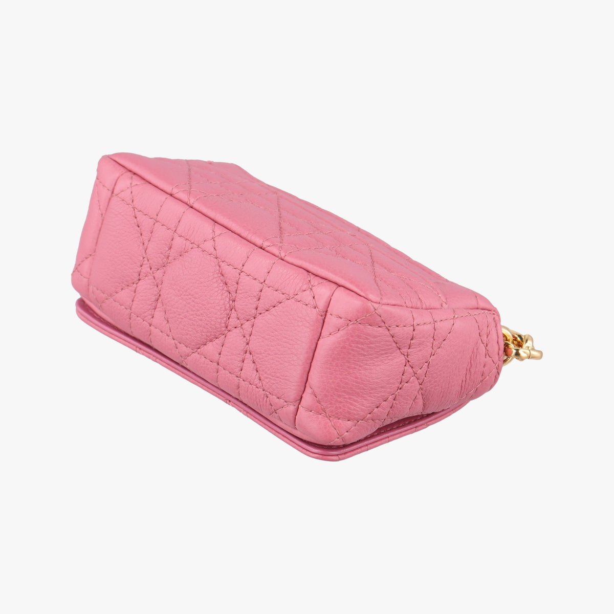 Pre-owned Christian Dior Caro micro Pink Leather  shoulderbag | stylenewstar