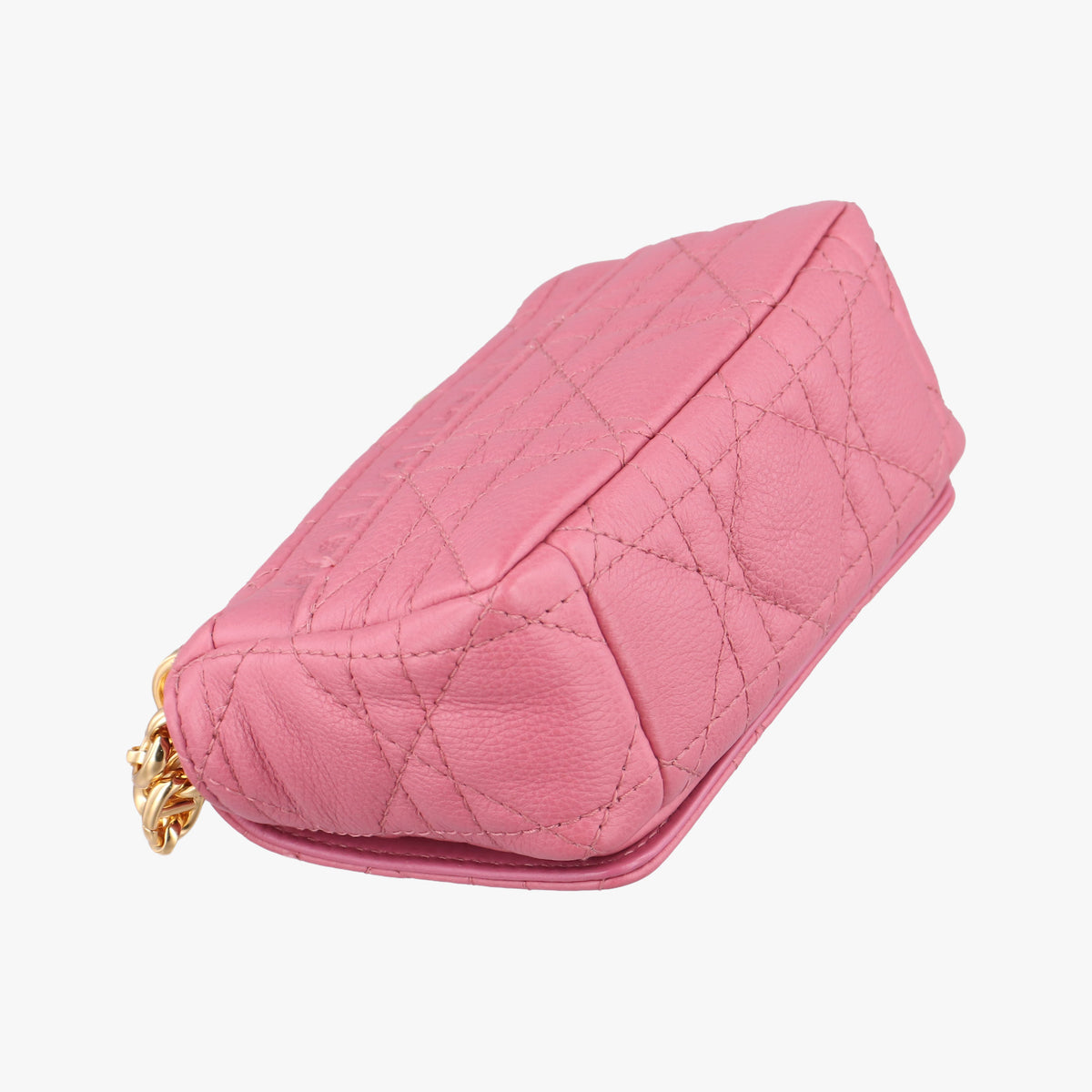 Pre-owned Christian Dior Caro micro Pink Leather  shoulderbag | stylenewstar