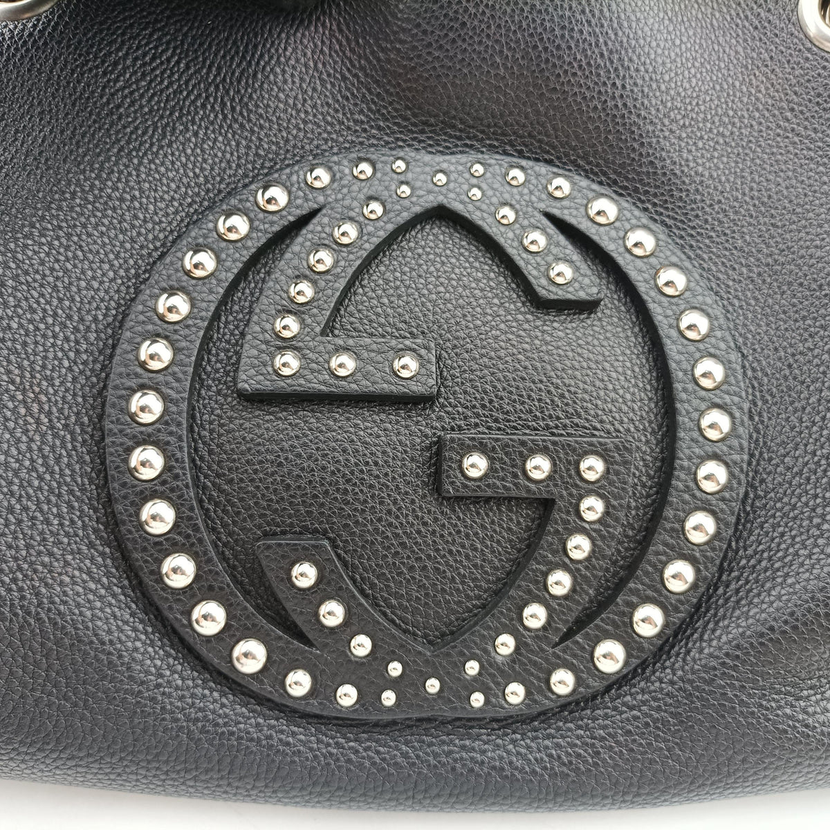 Vintage Gucci Soho Black Leather 308982 shoulderbag | stylenewstar