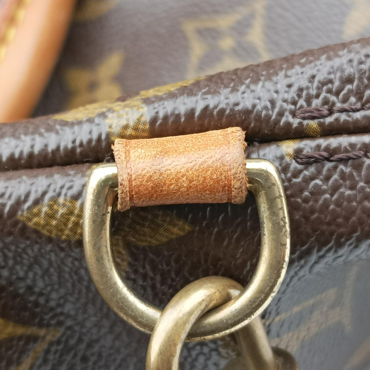 Pre-owned Louis Vuitton LOCKIT Brown Monogram Canvas M40103 handbag | stylenewstar