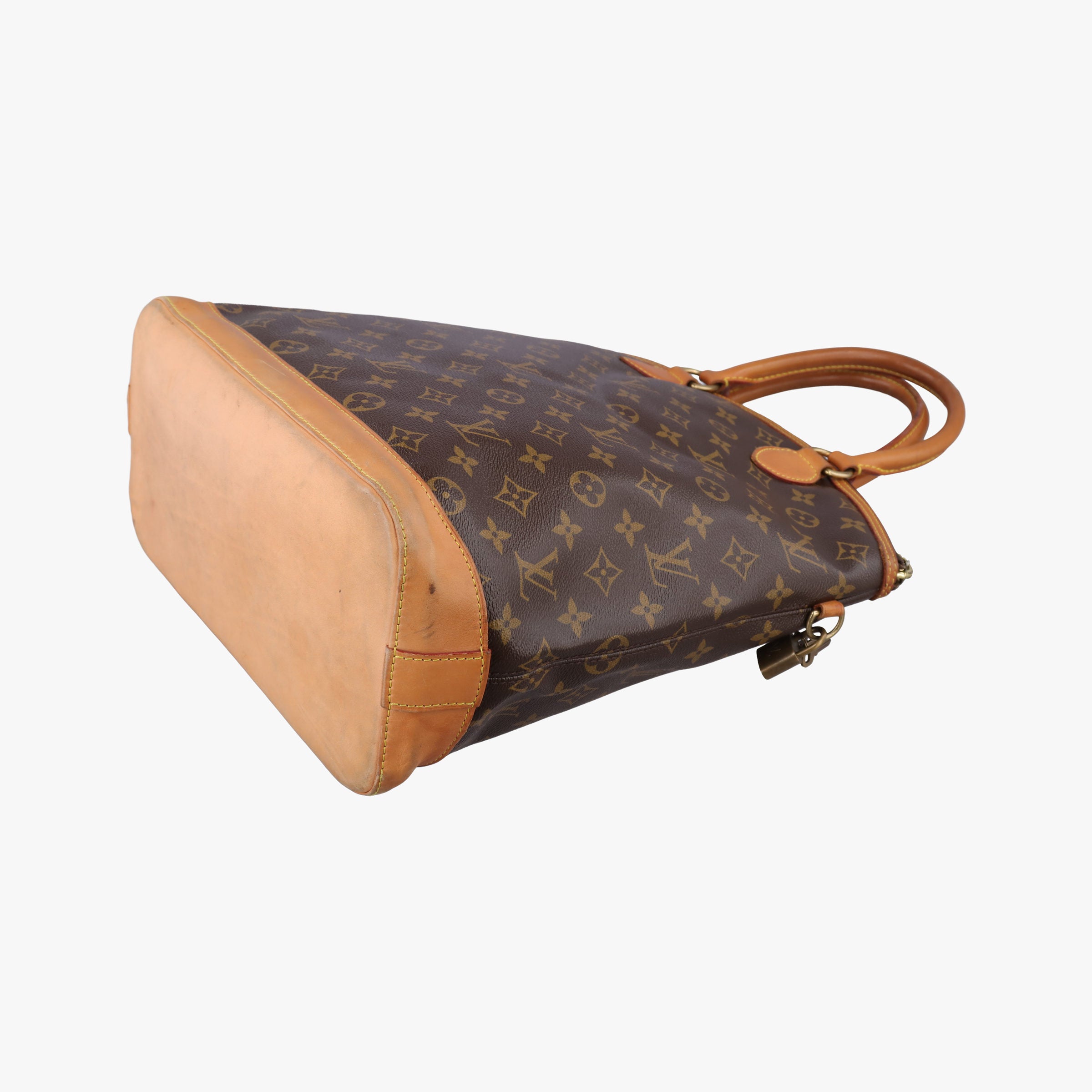 Pre-owned Louis Vuitton LOCKIT Brown Monogram Canvas M40103 handbag | stylenewstar