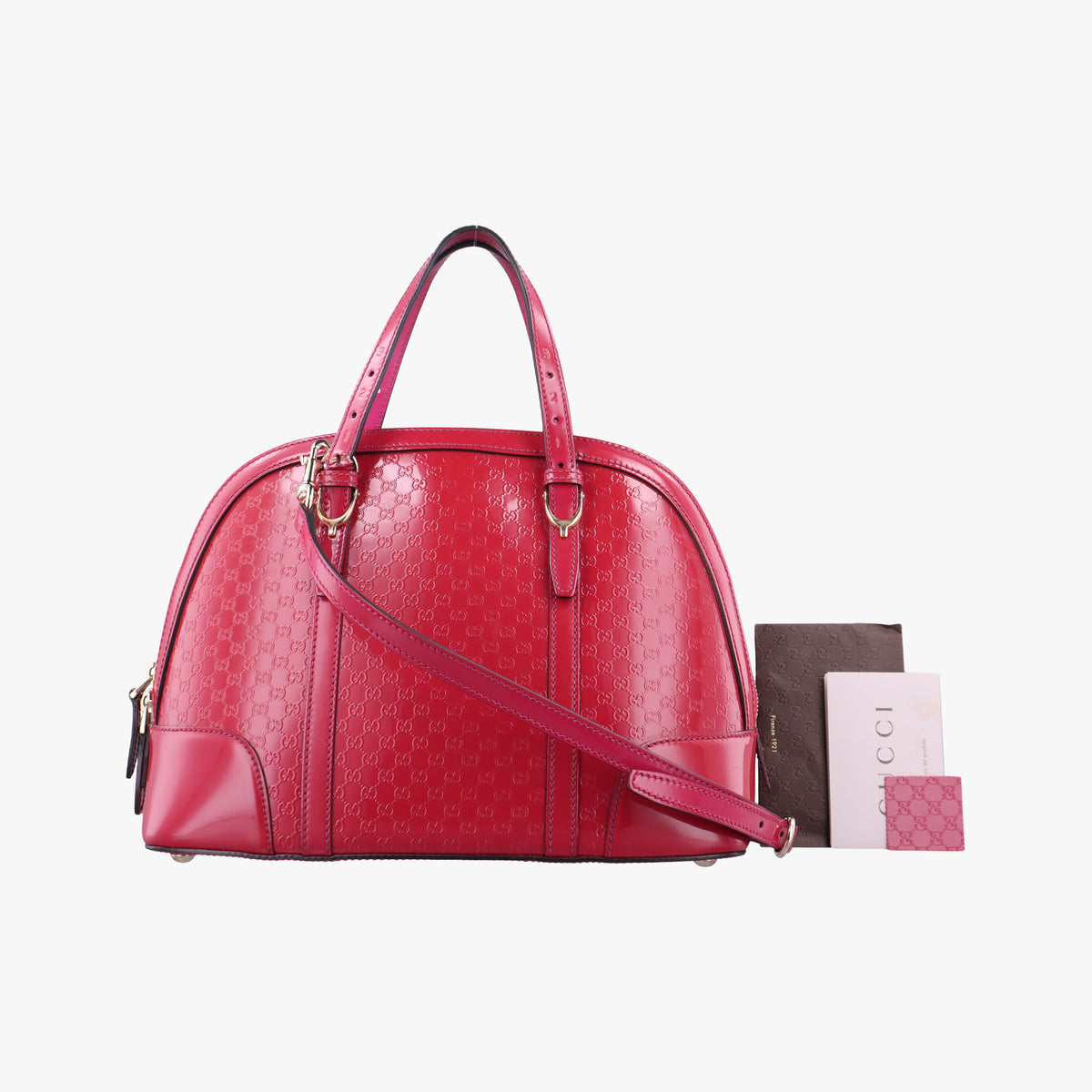 Secondhand Gucci Microguccissima Rose Patent Leather 309617 shoulderbag | stylenewstar