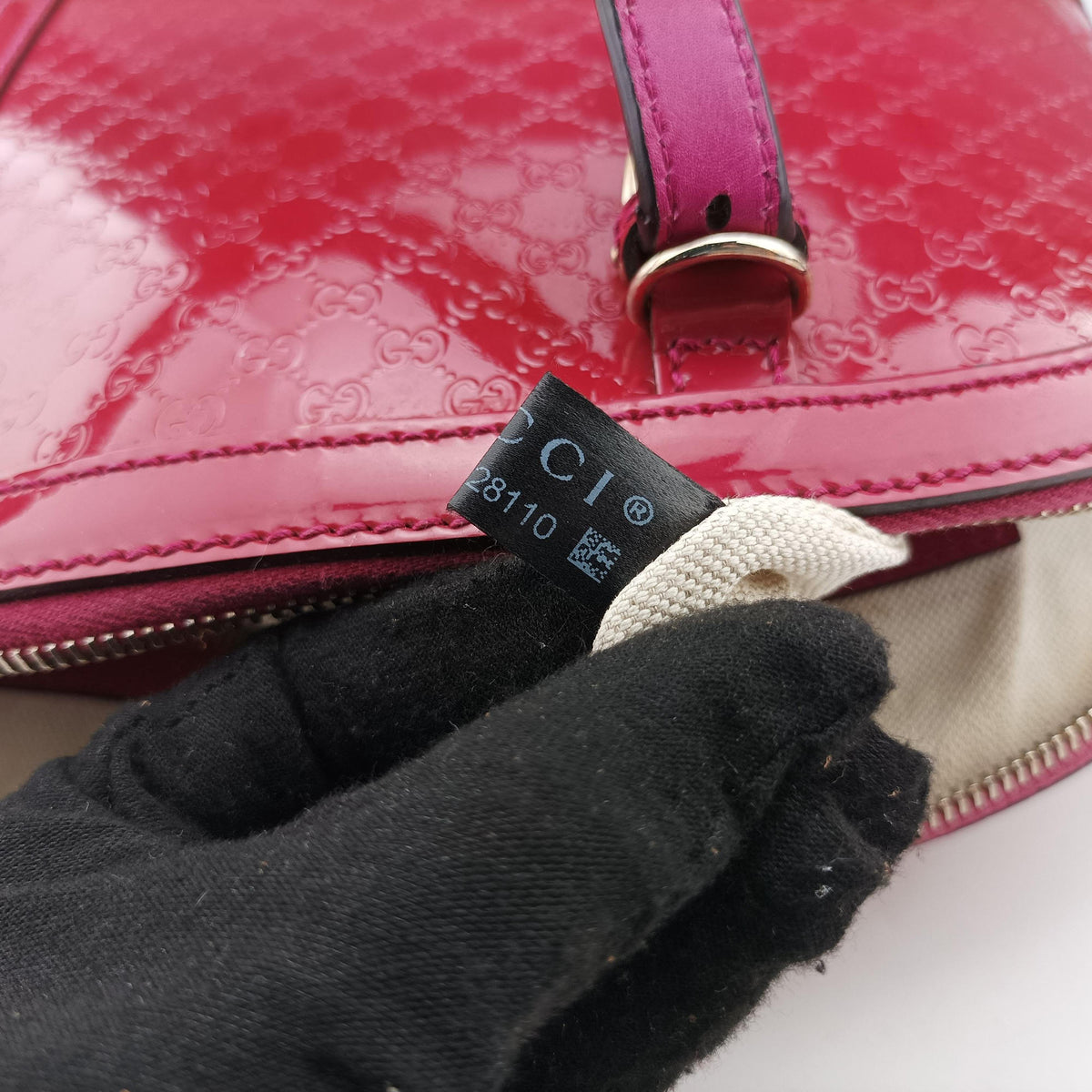 Secondhand Gucci Microguccissima Rose Patent Leather 309617 shoulderbag | stylenewstar