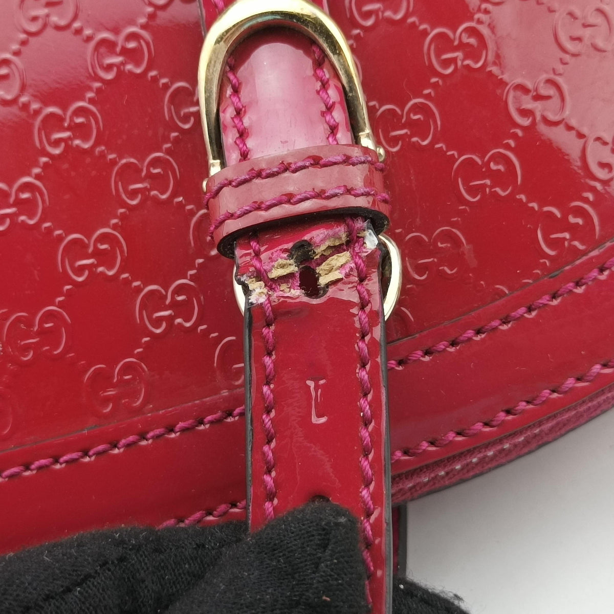 Secondhand Gucci Microguccissima Rose Patent Leather 309617 shoulderbag | stylenewstar