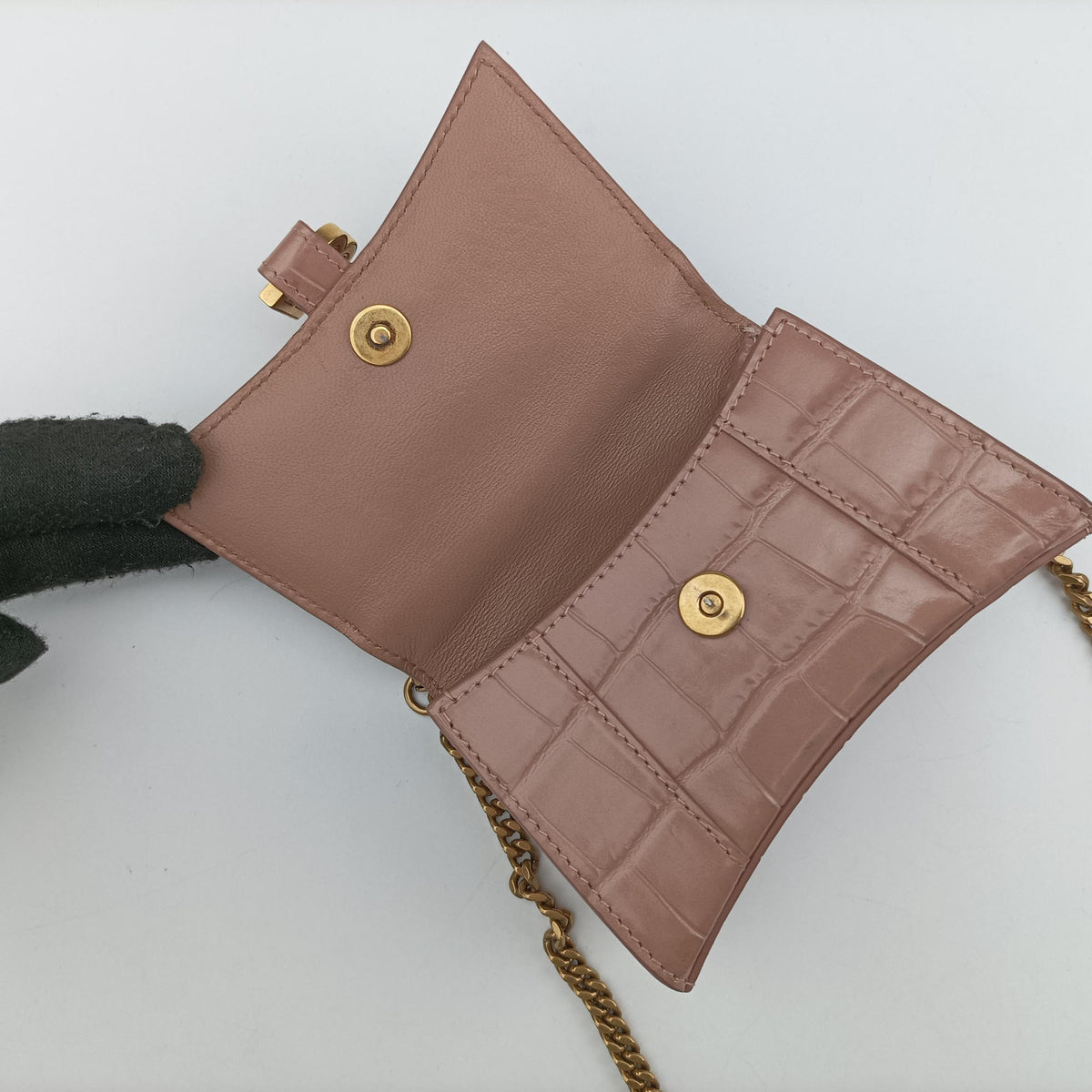 Pre-owned Balenciaga Hourglass mini Beige leather  shoulderbag | stylenewstar