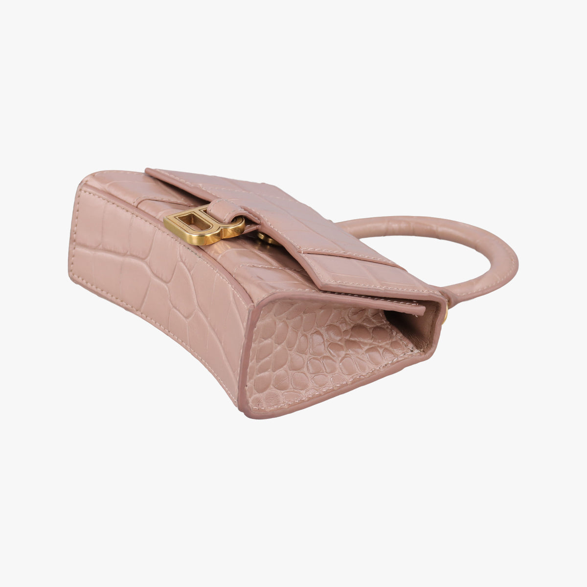 Pre-owned Balenciaga Hourglass mini Beige leather  shoulderbag | stylenewstar