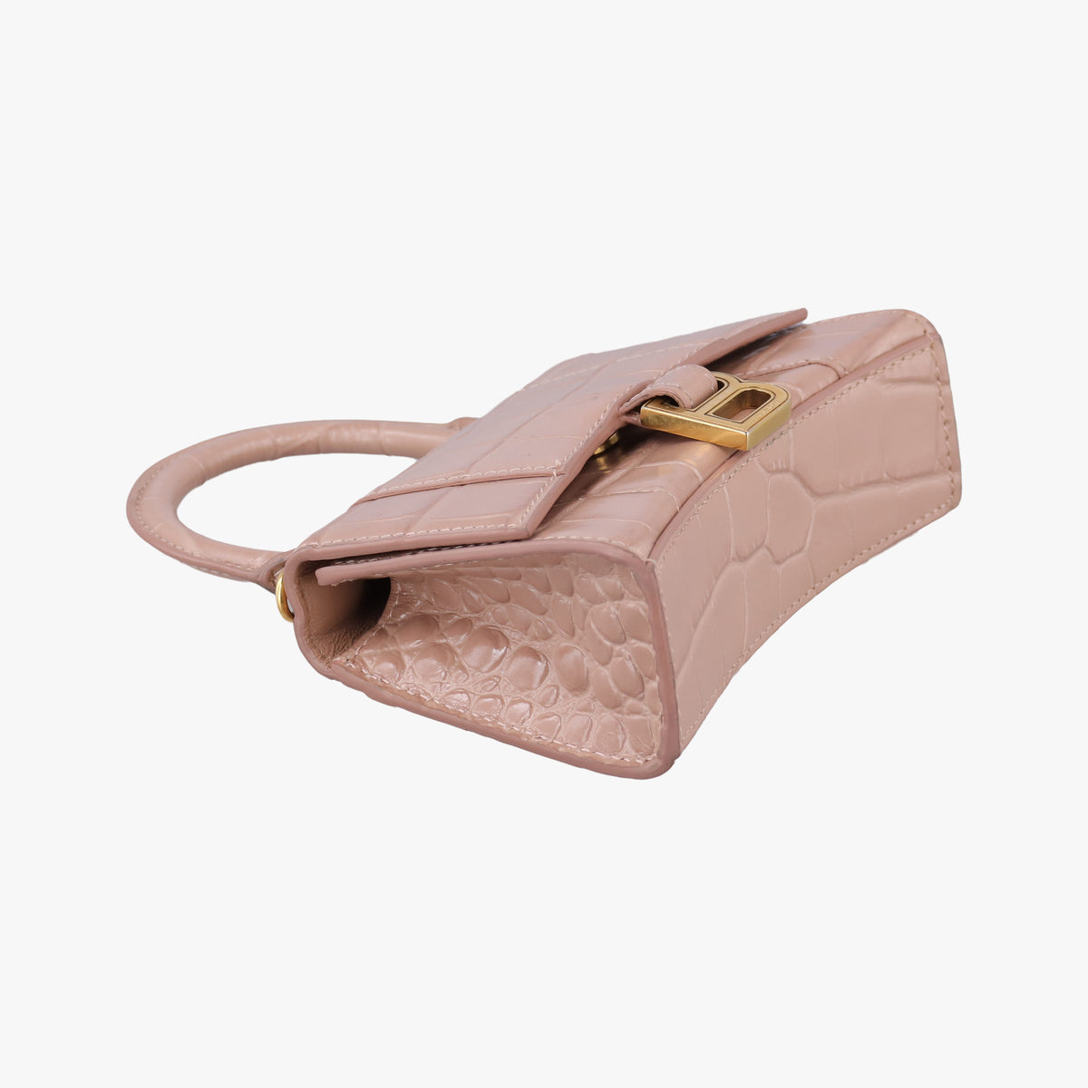 Pre-owned Balenciaga Hourglass mini Beige leather  shoulderbag | stylenewstar