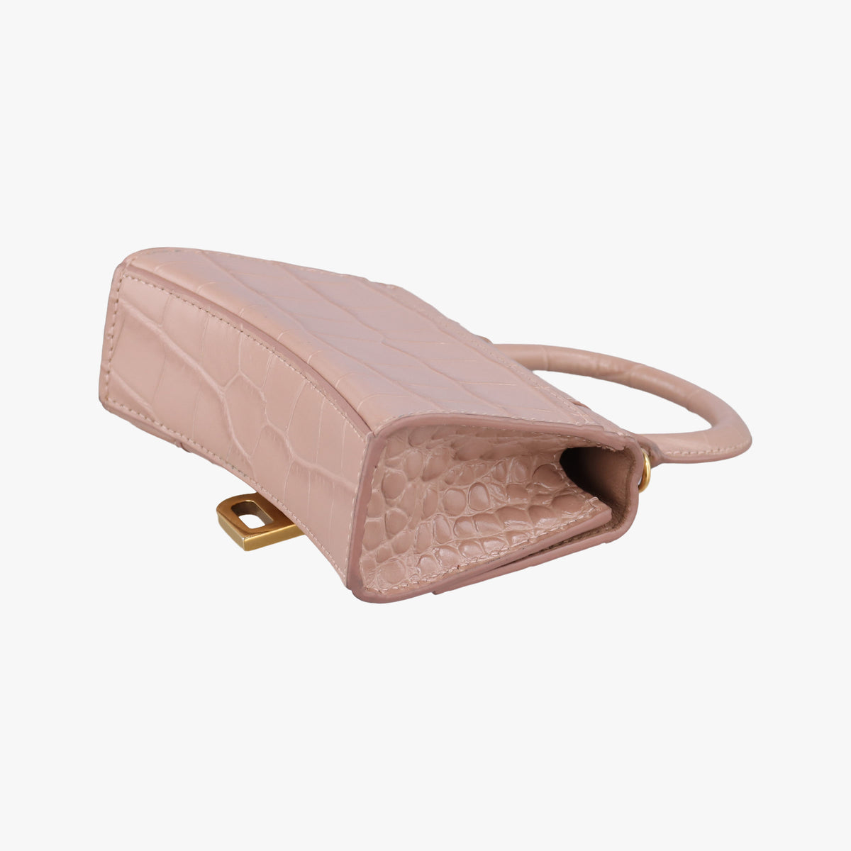 Pre-owned Balenciaga Hourglass mini Beige leather  shoulderbag | stylenewstar