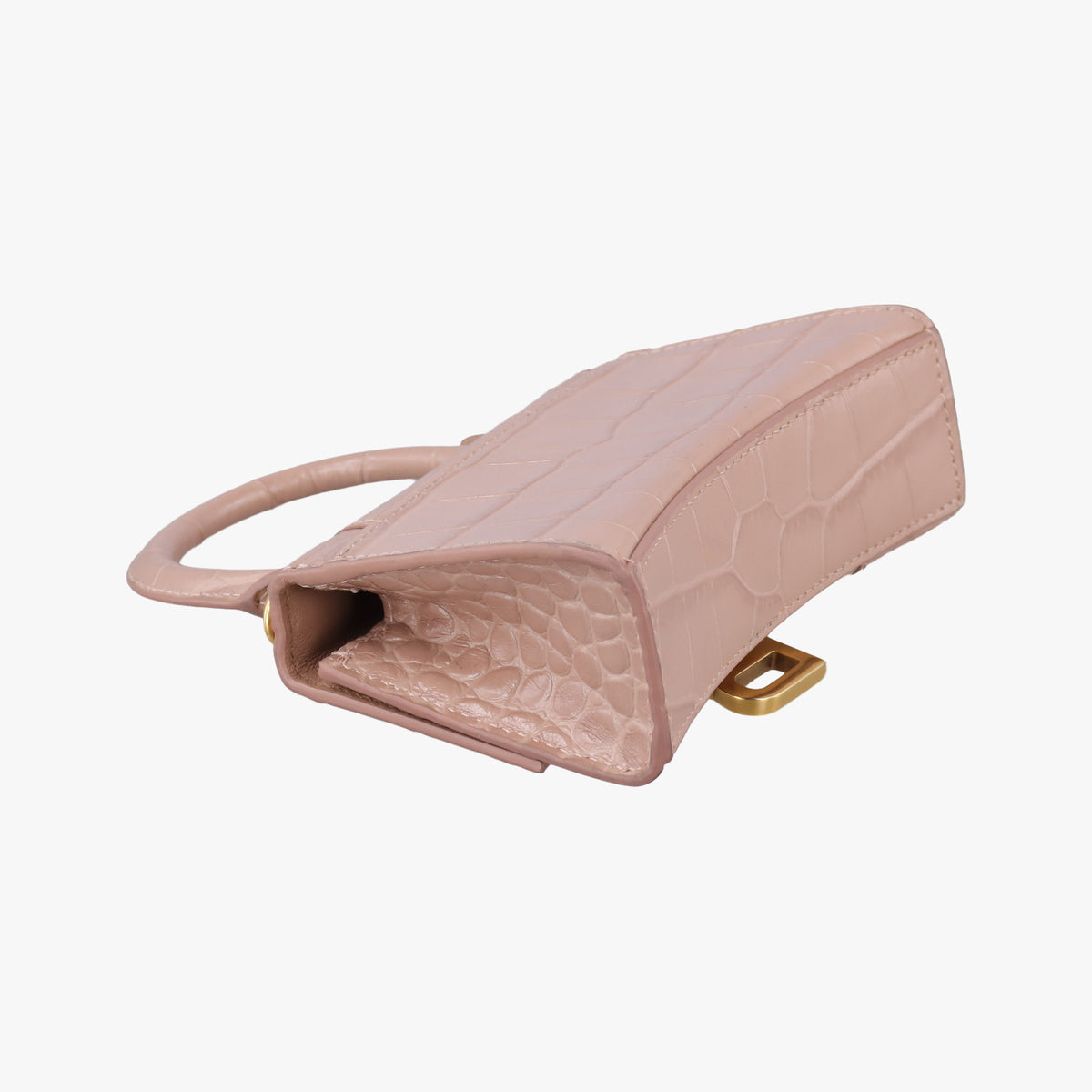 Pre-owned Balenciaga Hourglass mini Beige leather  shoulderbag | stylenewstar
