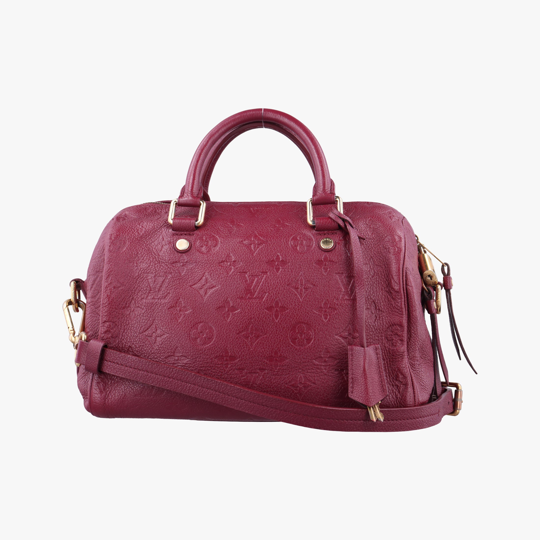 Pre-owned Louis Vuitton Speedy Bandouliere 25 Aurore Monogram Empreinte M40764 shoulderbag | stylenewstar