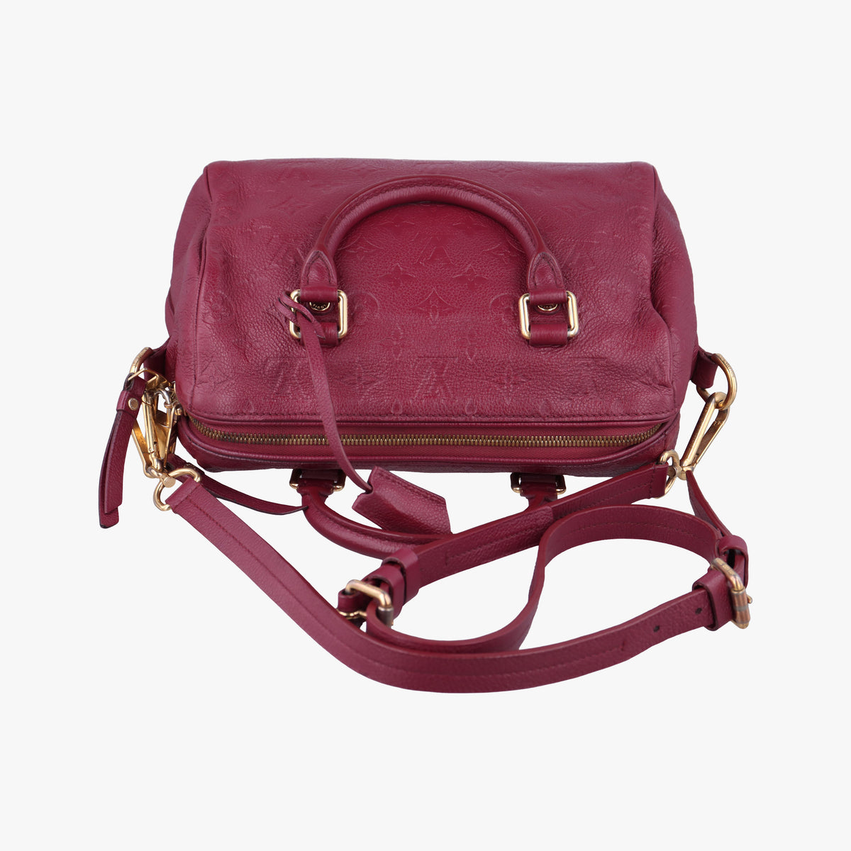Pre-owned Louis Vuitton Speedy Bandouliere 25 Aurore Monogram Empreinte M40764 shoulderbag | stylenewstar