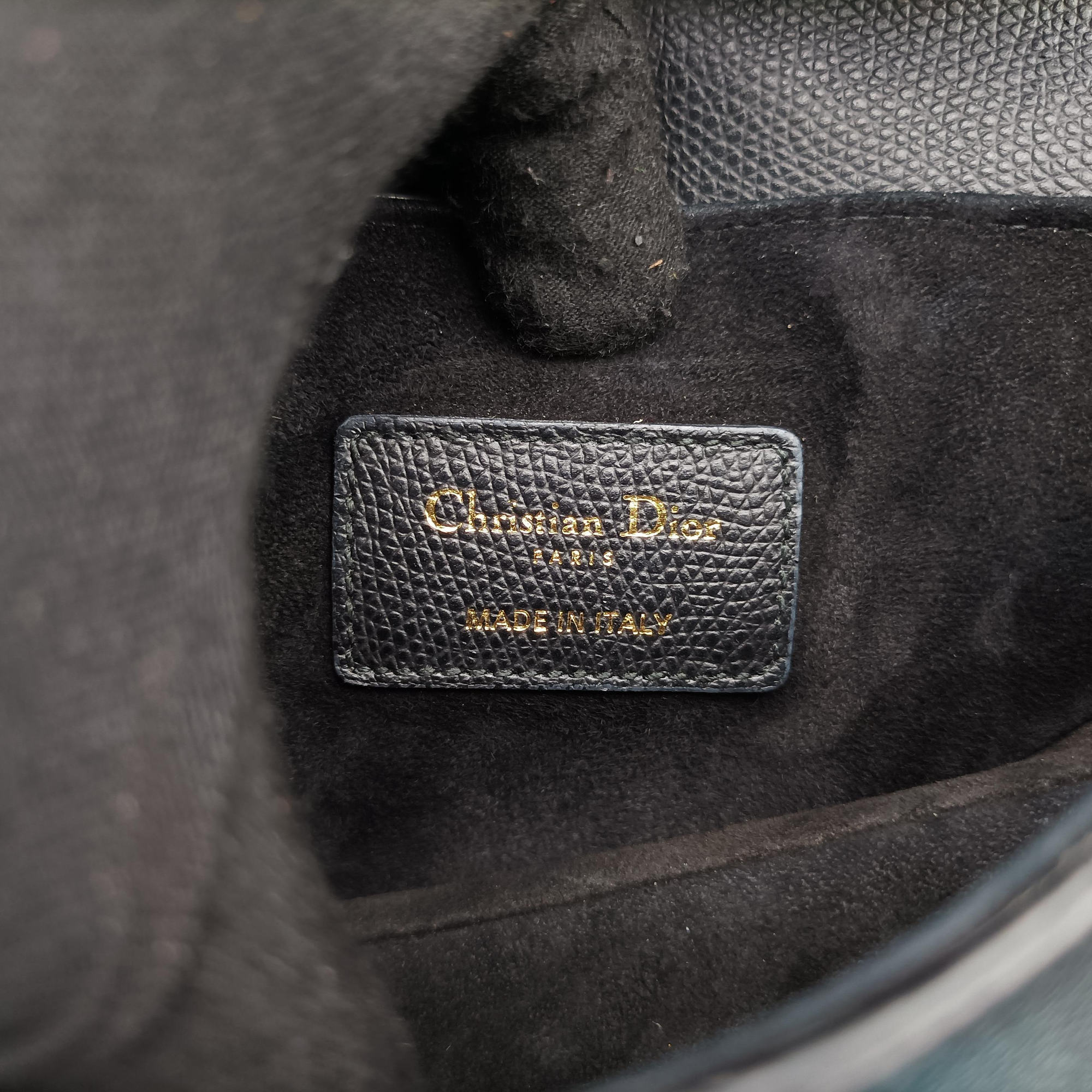 Pre-owned Christian Dior saddle Black leather  handbag | stylenewstar