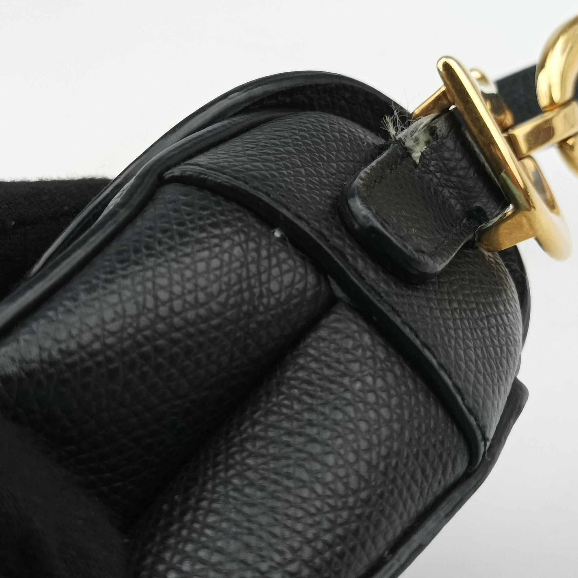 Pre-owned Christian Dior saddle Black leather  handbag | stylenewstar