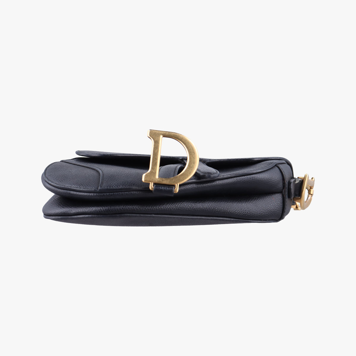 Pre-owned Christian Dior saddle Black leather  handbag | stylenewstar