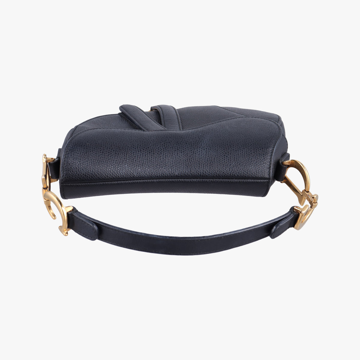 Pre-owned Christian Dior saddle Black leather  handbag | stylenewstar