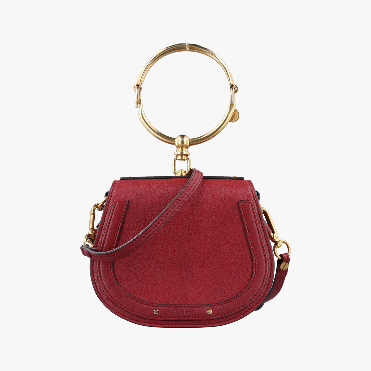 Pre-owned Chloe Bracelet Nile Red Leather  shoulderbag | stylenewstar