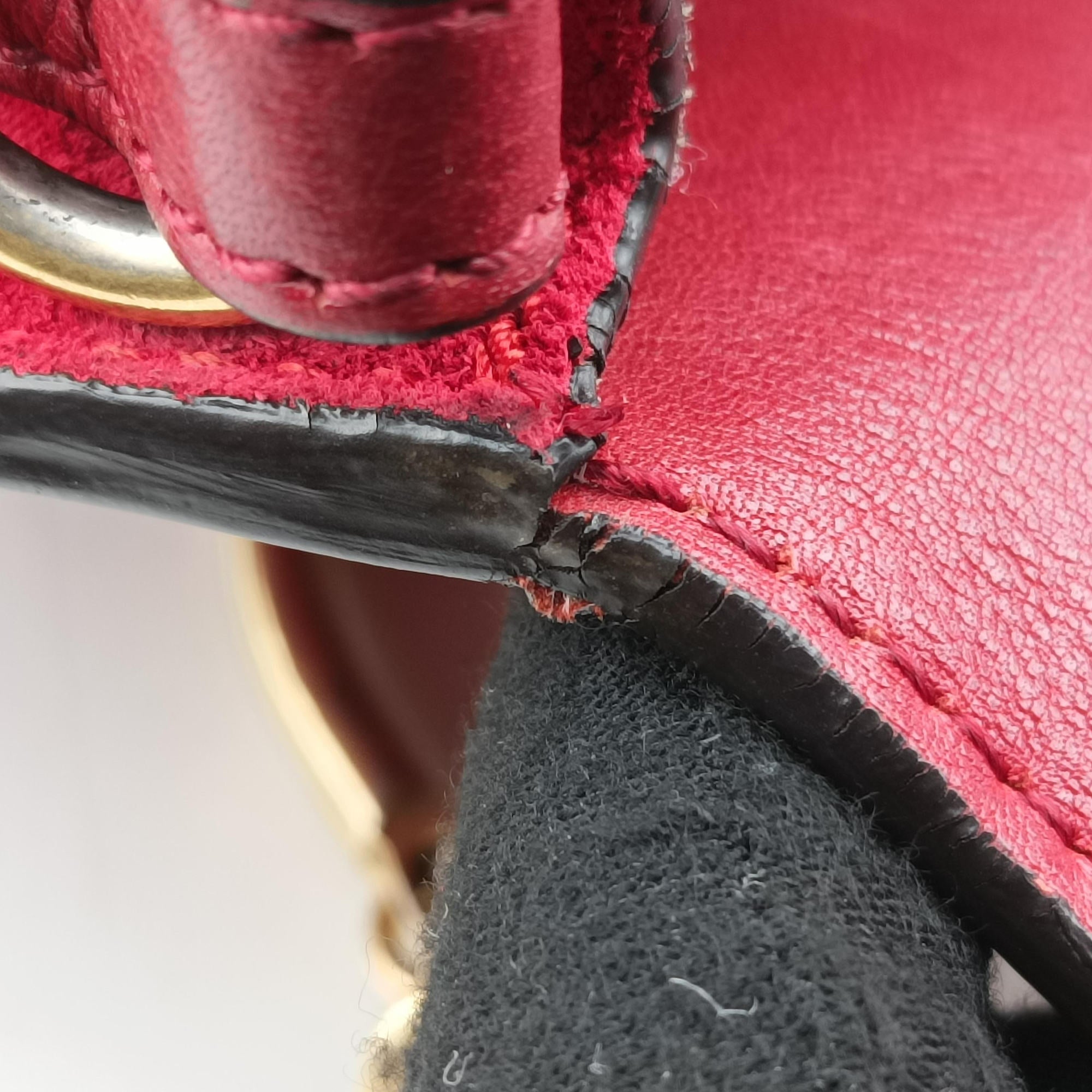 Pre-owned Chloe Bracelet Nile Red Leather  shoulderbag | stylenewstar