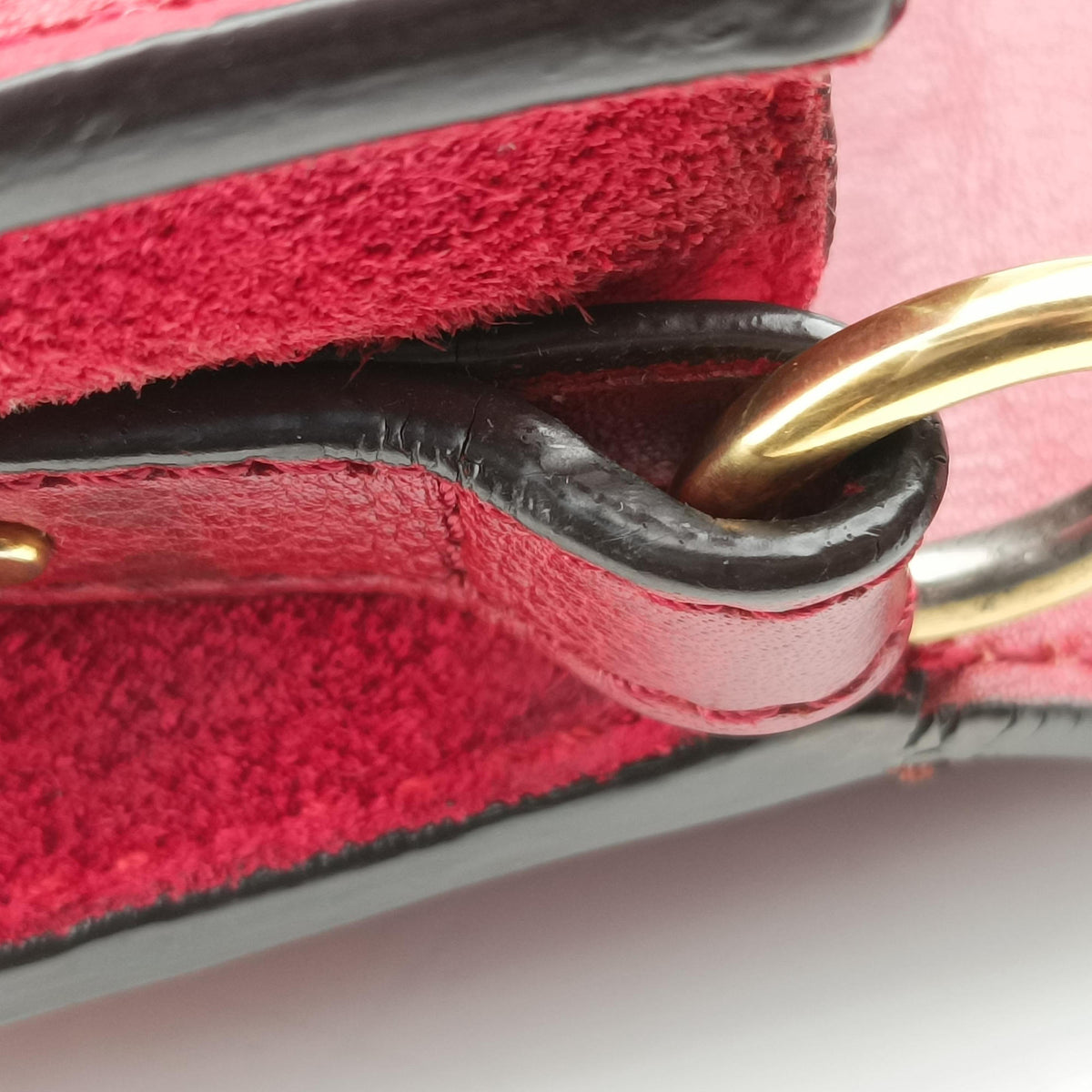 Pre-owned Chloe Bracelet Nile Red Leather  shoulderbag | stylenewstar