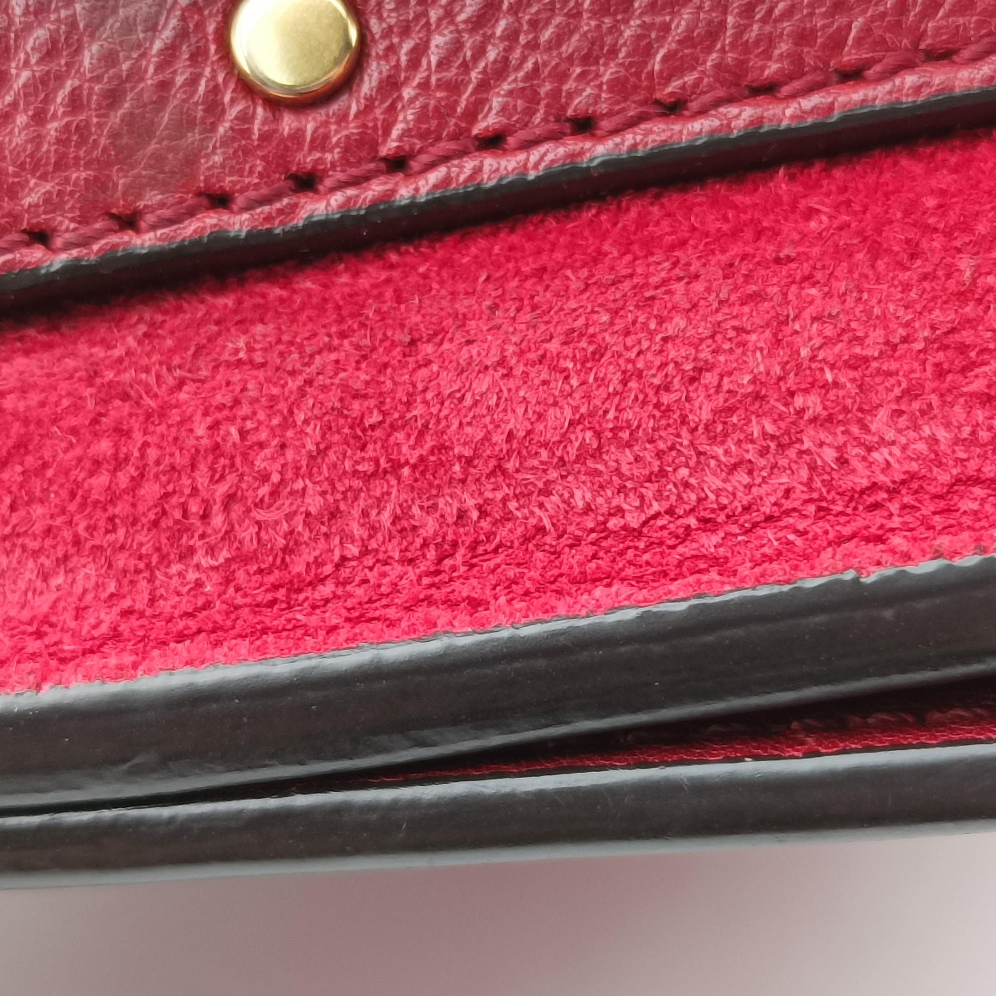 Pre-owned Chloe Bracelet Nile Red Leather  shoulderbag | stylenewstar
