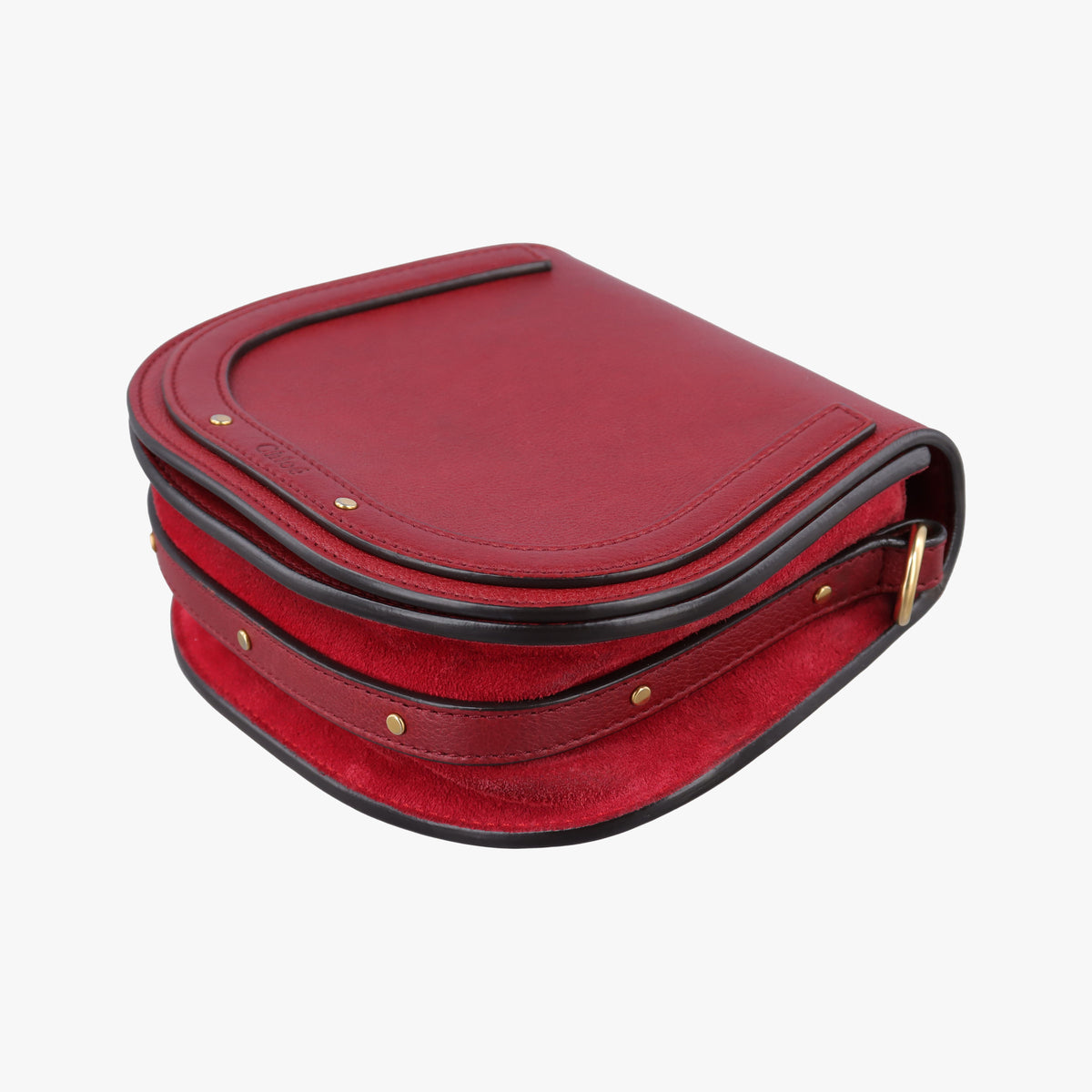 Pre-owned Chloe Bracelet Nile Red Leather  shoulderbag | stylenewstar