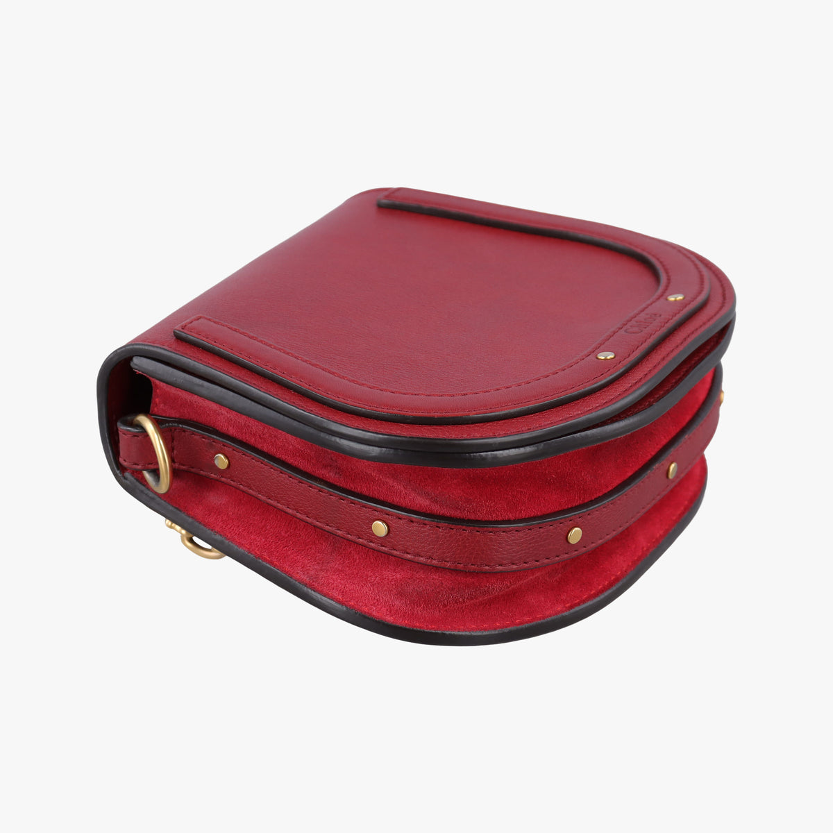 Pre-owned Chloe Bracelet Nile Red Leather  shoulderbag | stylenewstar