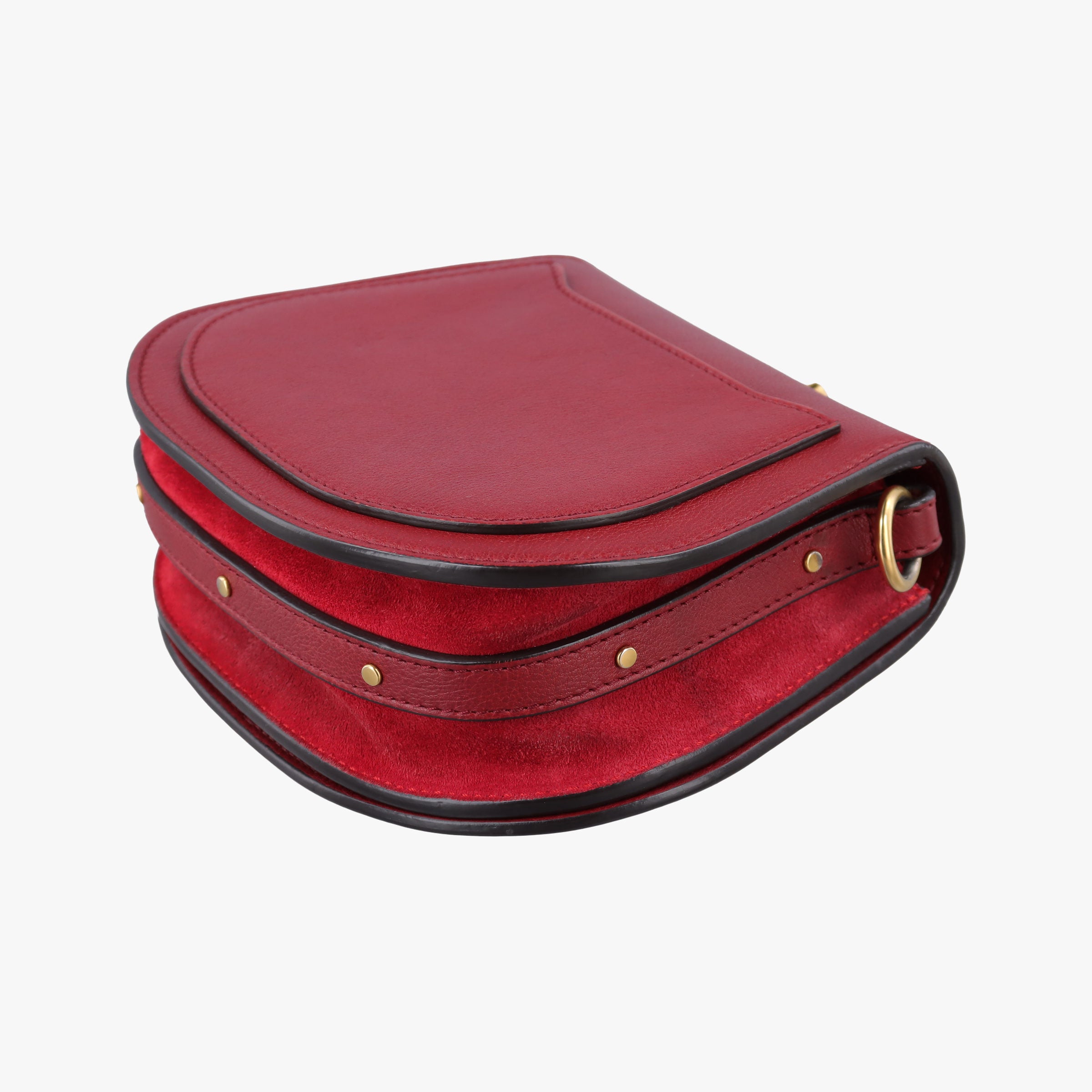Pre-owned Chloe Bracelet Nile Red Leather  shoulderbag | stylenewstar