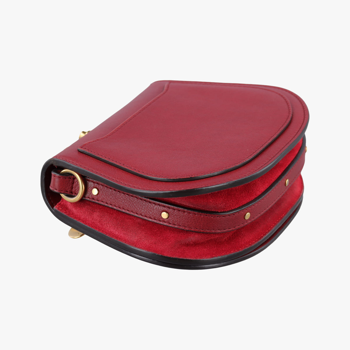 Pre-owned Chloe Bracelet Nile Red Leather  shoulderbag | stylenewstar